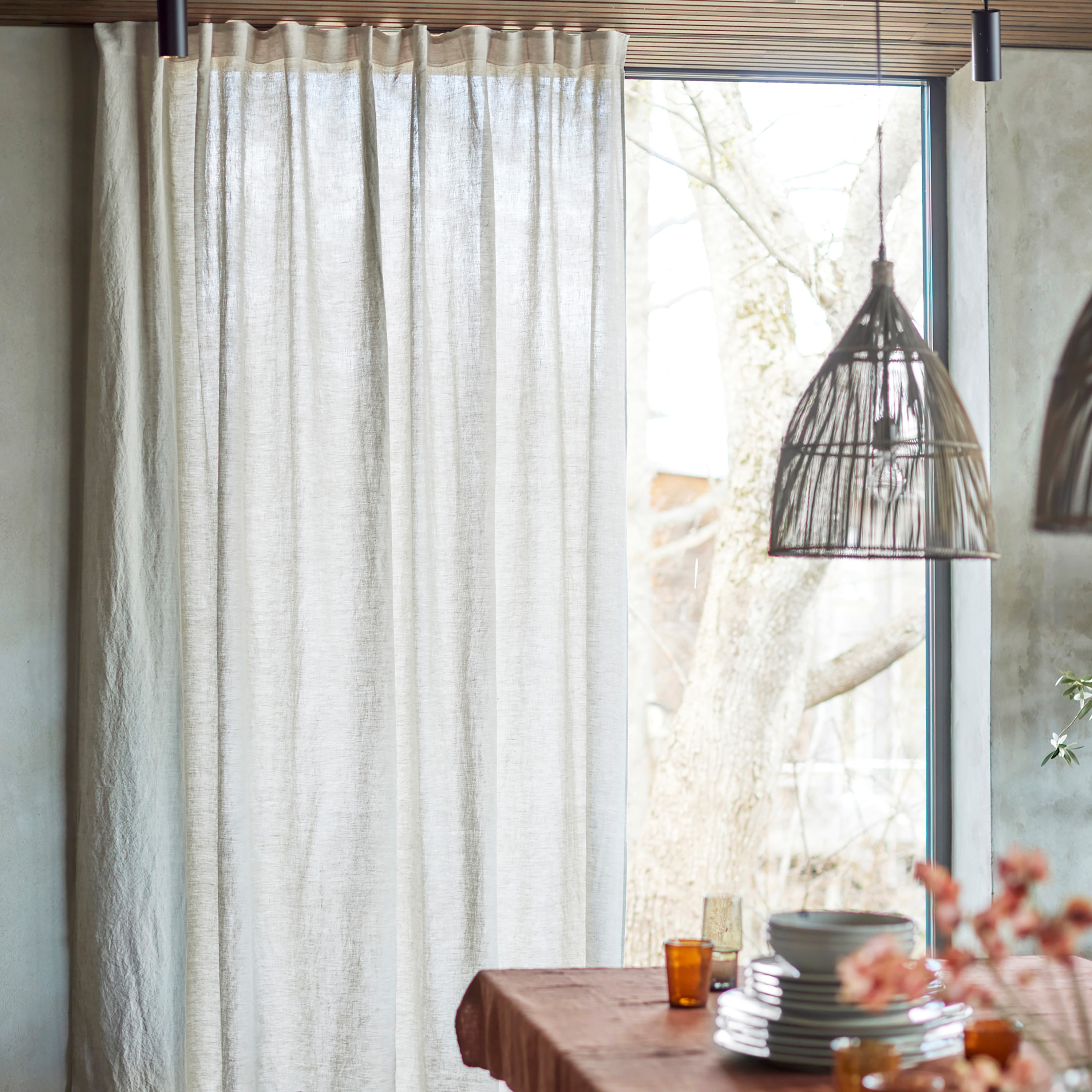 Himla Sunrise Verhopaneeli Pellava Oatmeal 140x250