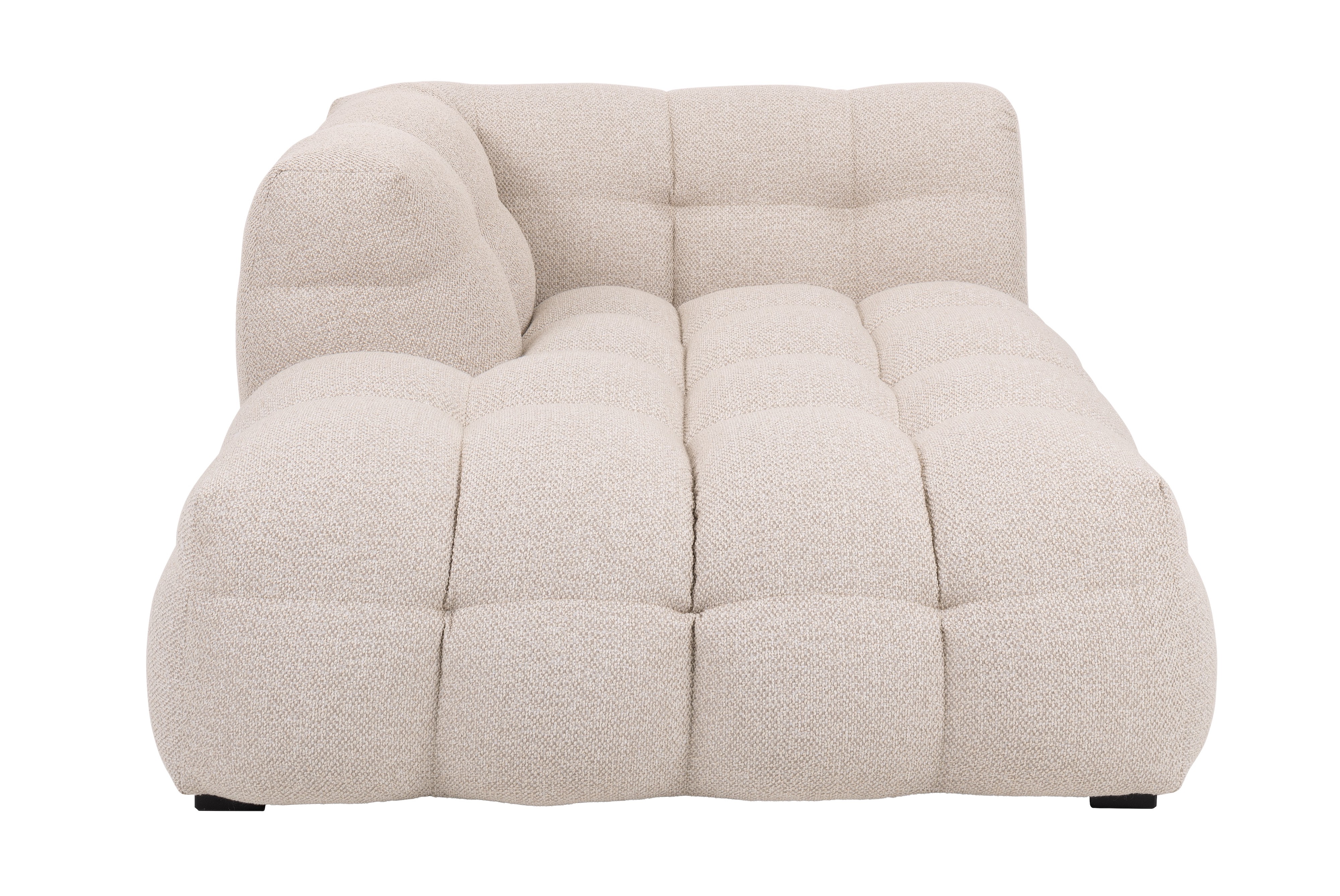 Sleepo Collection Billie Schäslongmodul Vänster Armstöd Beige Bouclé 118cm