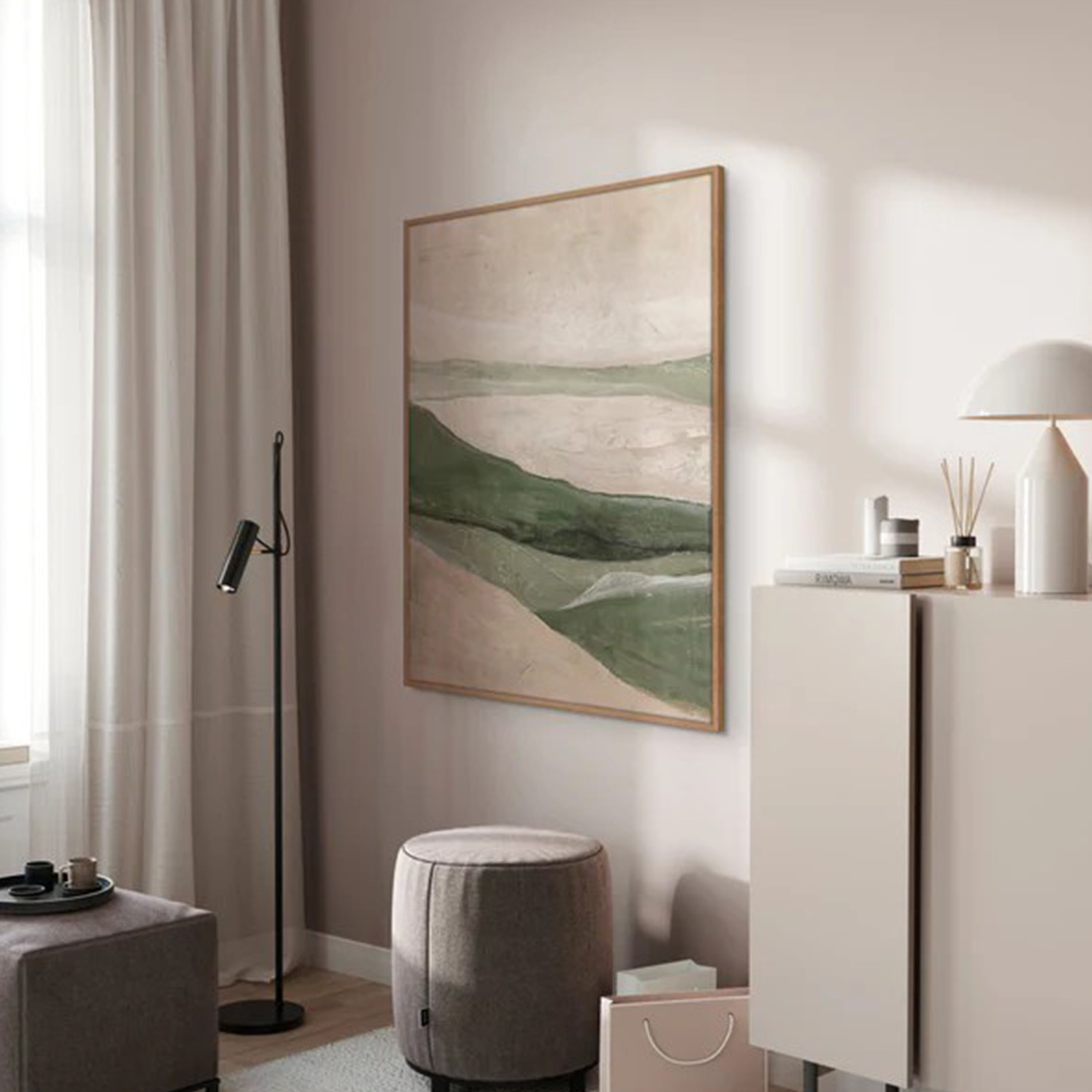 Malerifabrikken Green Field Taulu Tammikehys 90x120