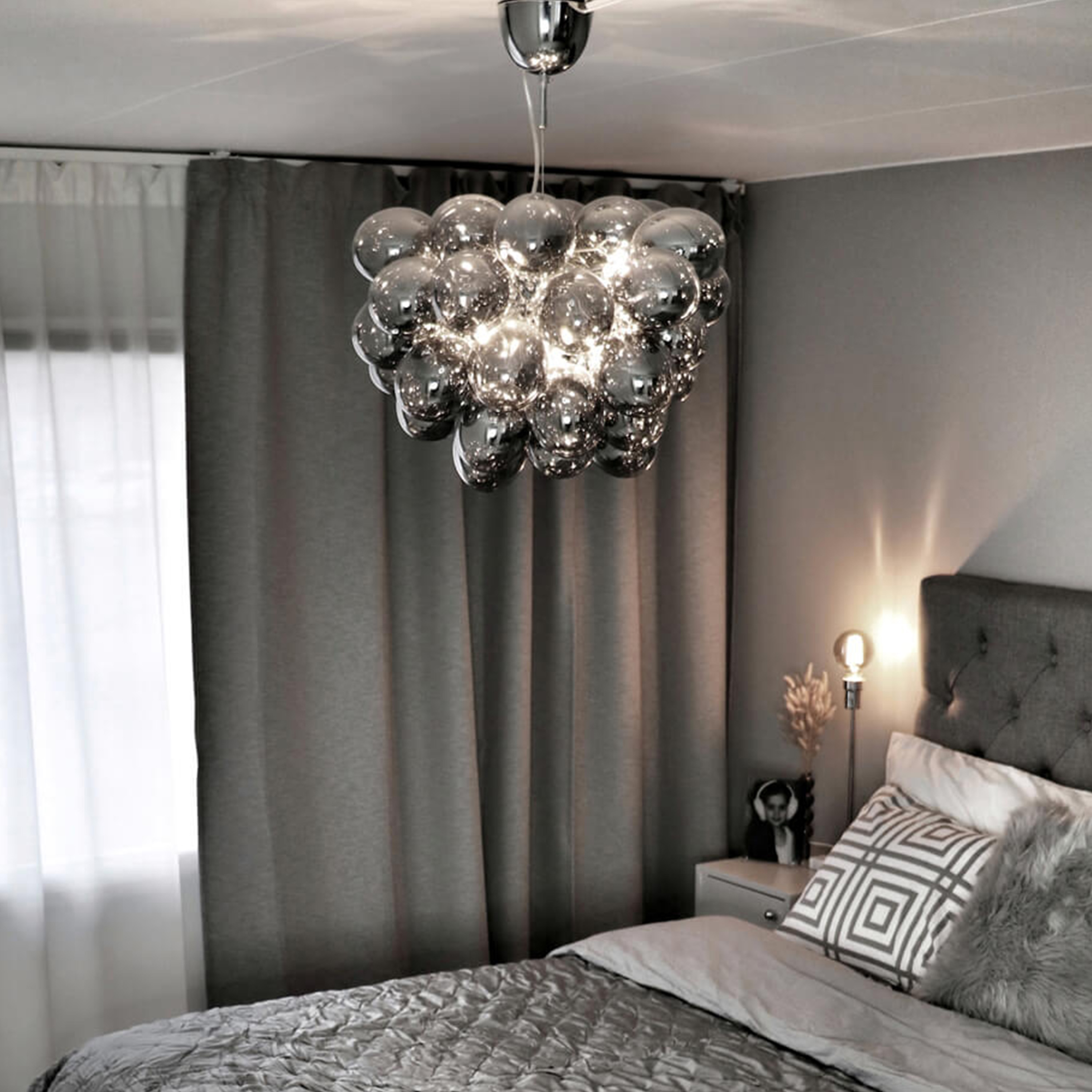 By Rydéns Gross Rauchgraue Deckenlampe