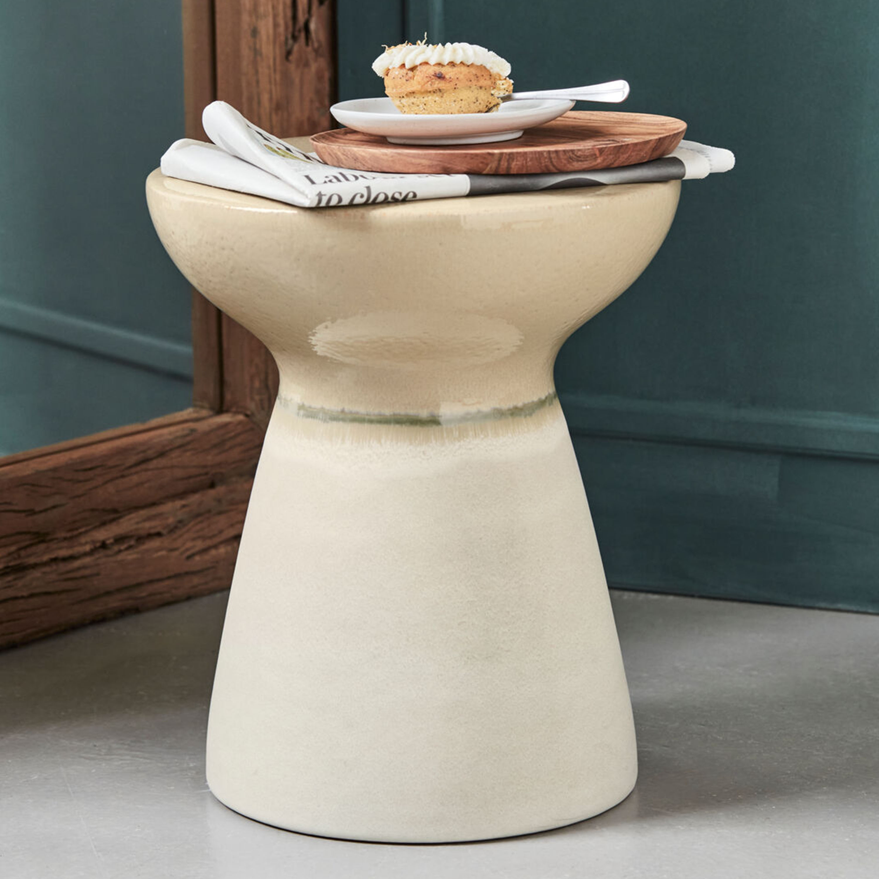 House Doctor Pablo Beistelltisch Sand 43 cm