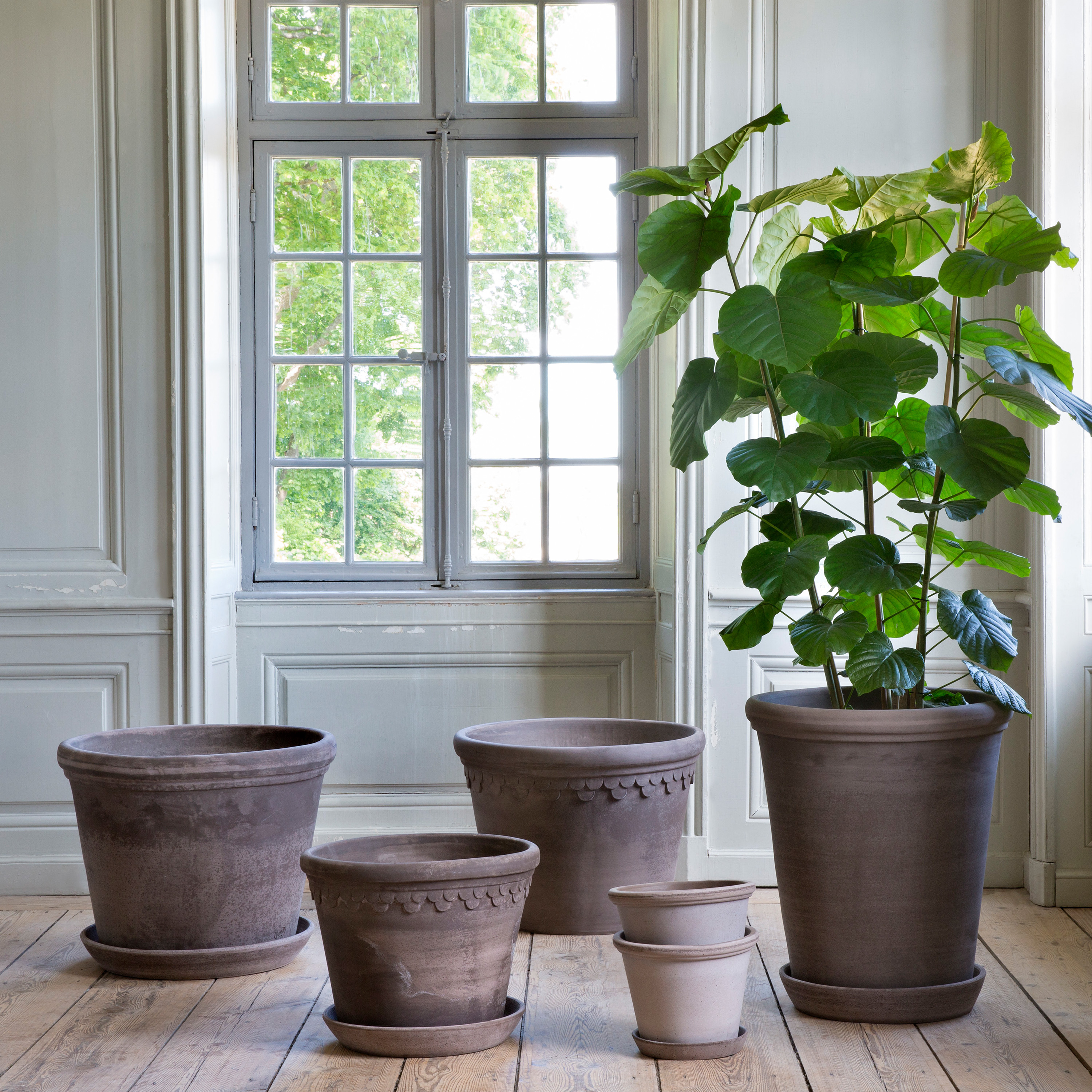 Bergs Potter Københavner Topf Raw Grey Terrakotta Ø60