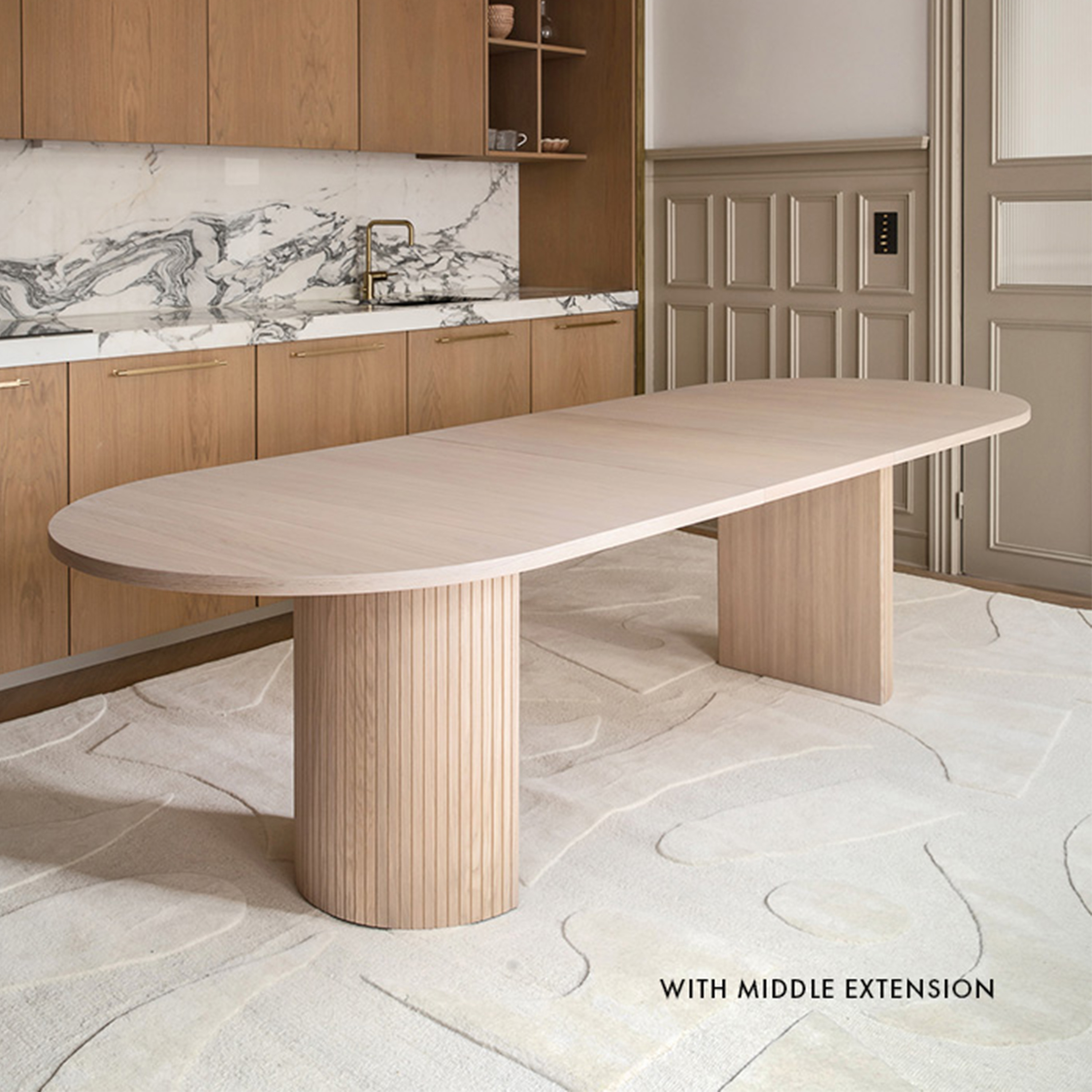 Sleepo Collection Bauer Matbord Vitoljad Ek 250+50+50