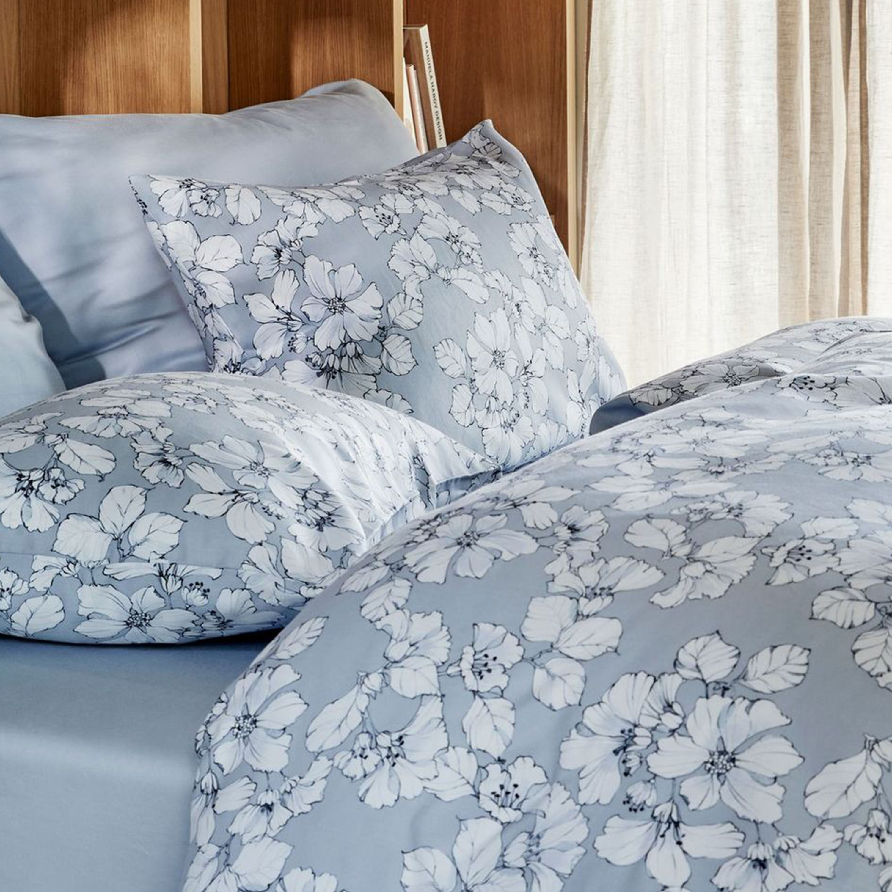 Høie Amelia 2-del Påslakanset Satin Ljusblå