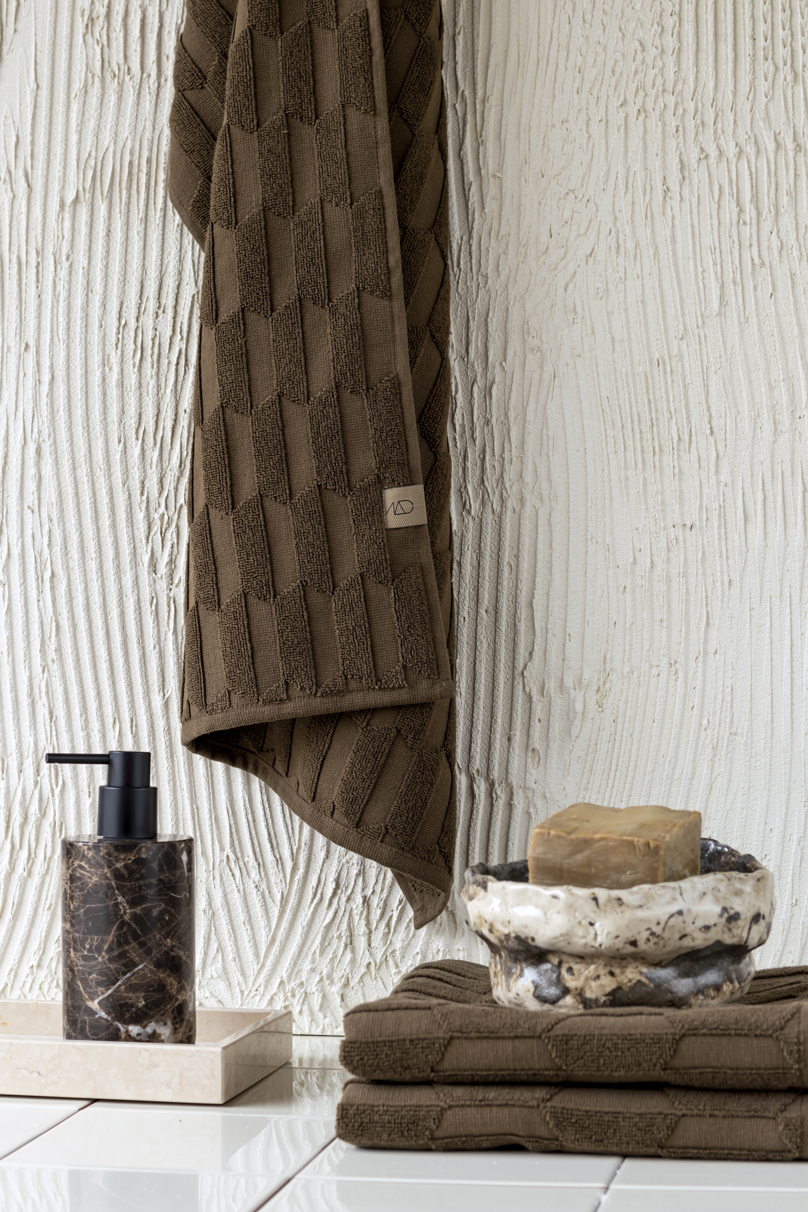 Mette Ditmer Geo Handtuch Schokolade 35x55 2er-Pack