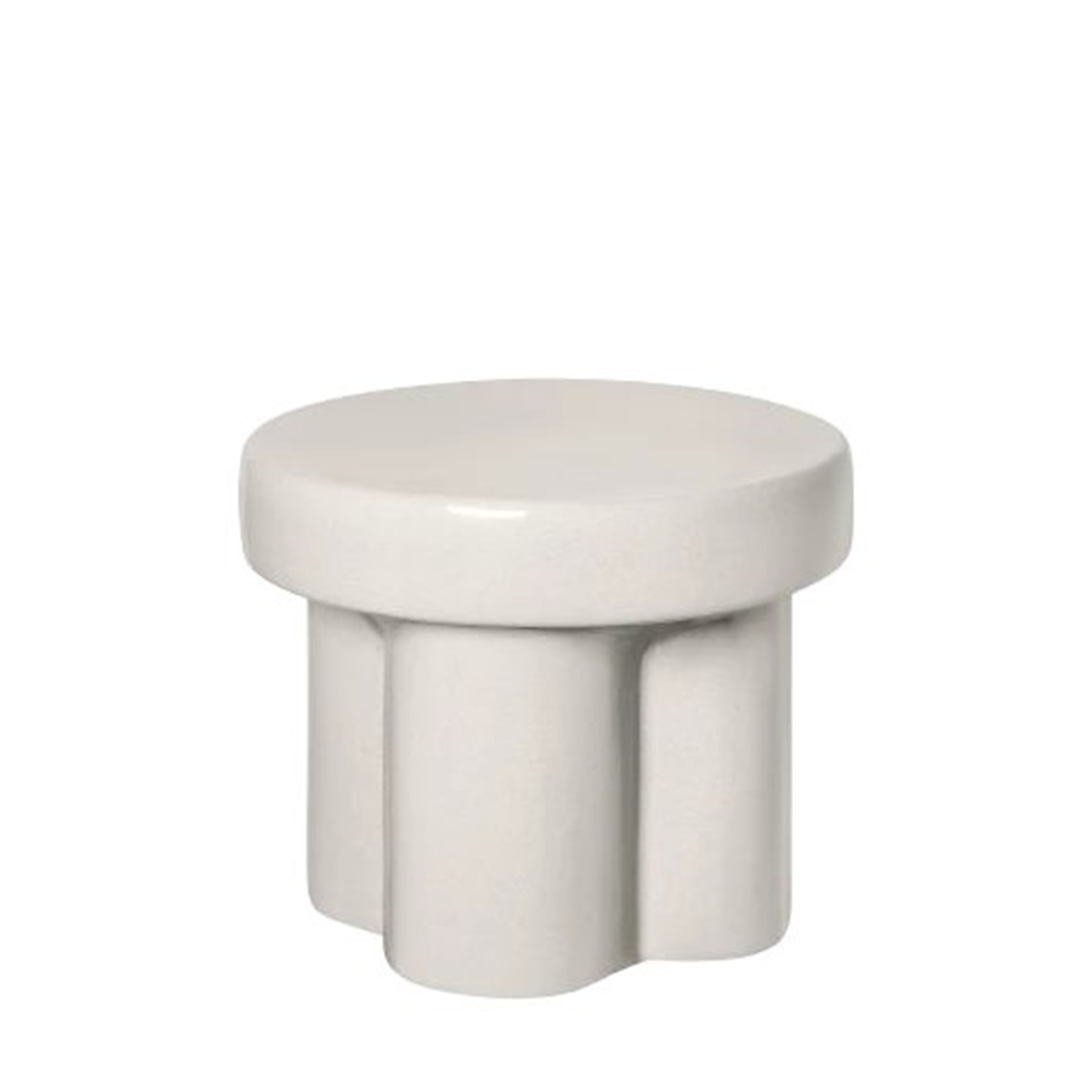 Blomus - Toru Keraaminen Sivupöytä Lily White Shape Low Valkoinen - Keramik - Sivupöydät