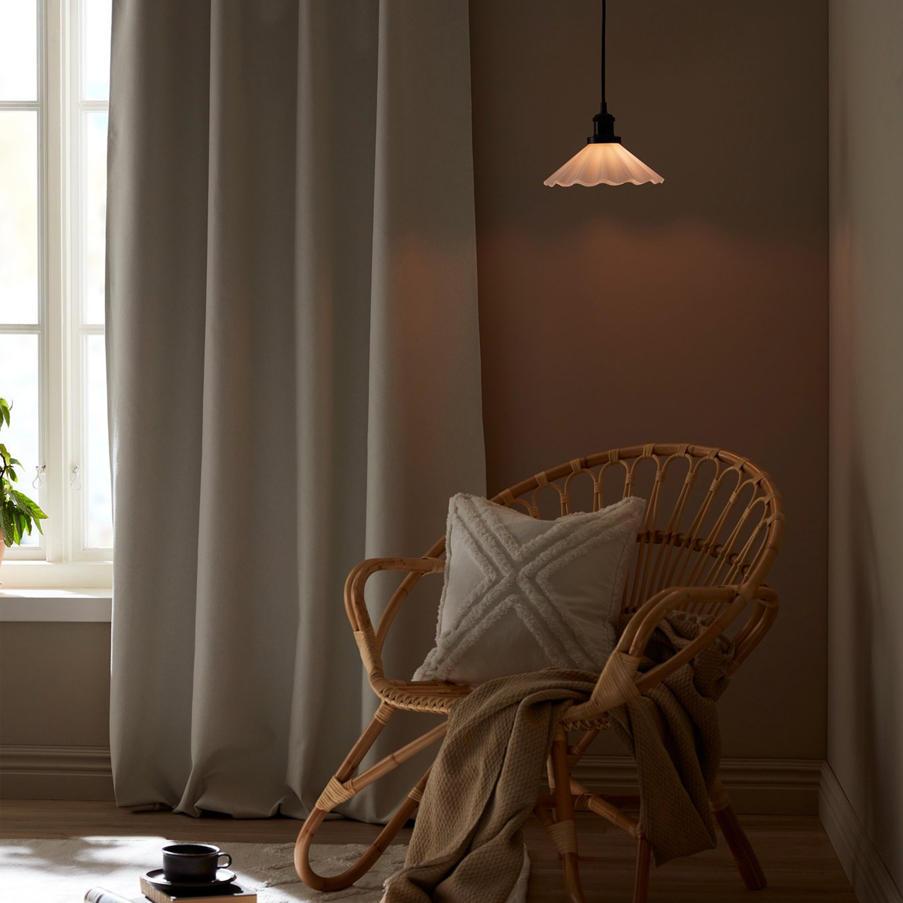 Svanefors Colin Blackout Gardinlängd Beige 280cm 2-pack