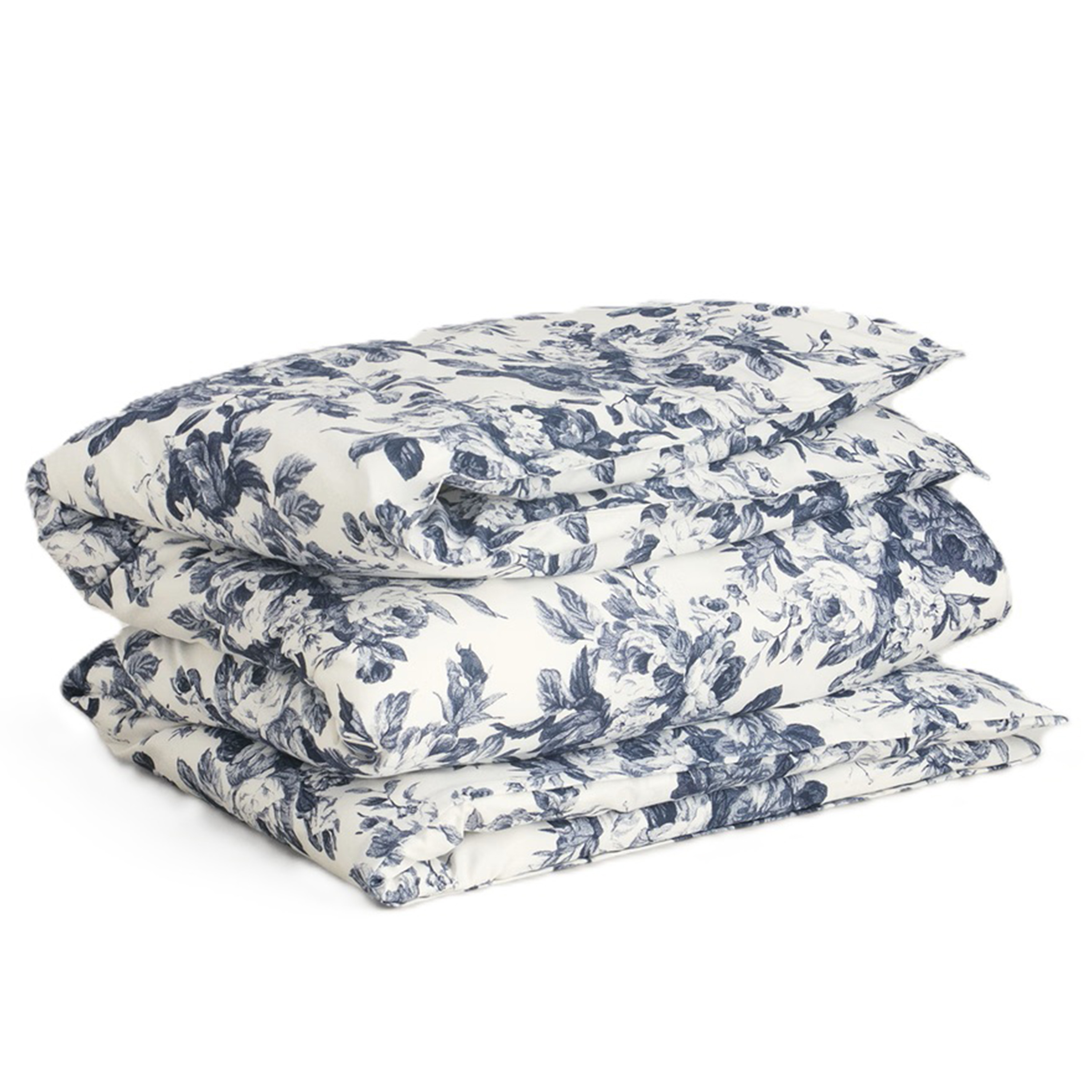 Vintage Rose Påslakan Satin Classic Blue Enkel