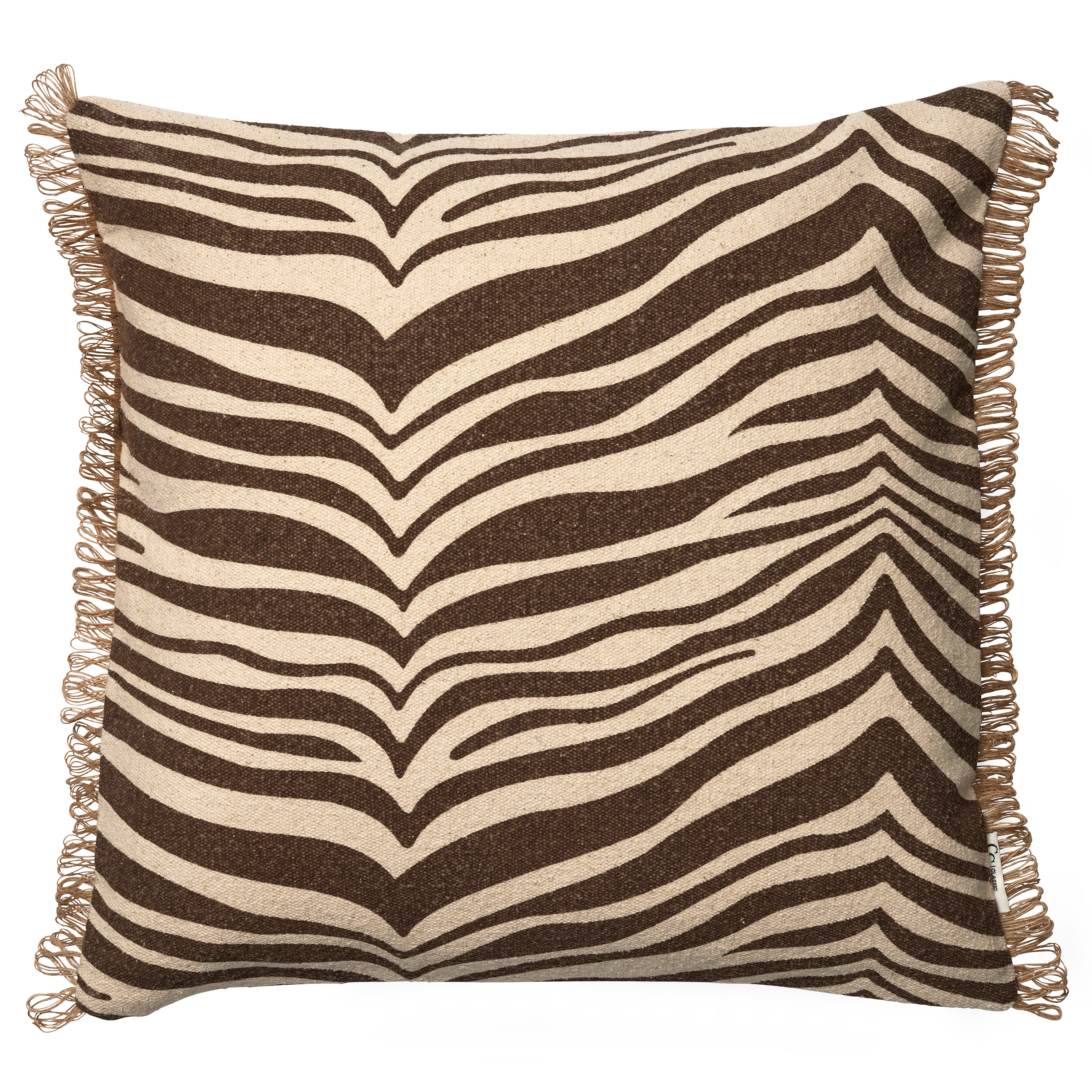 Zebra Kudde Brown/Natural 50x50