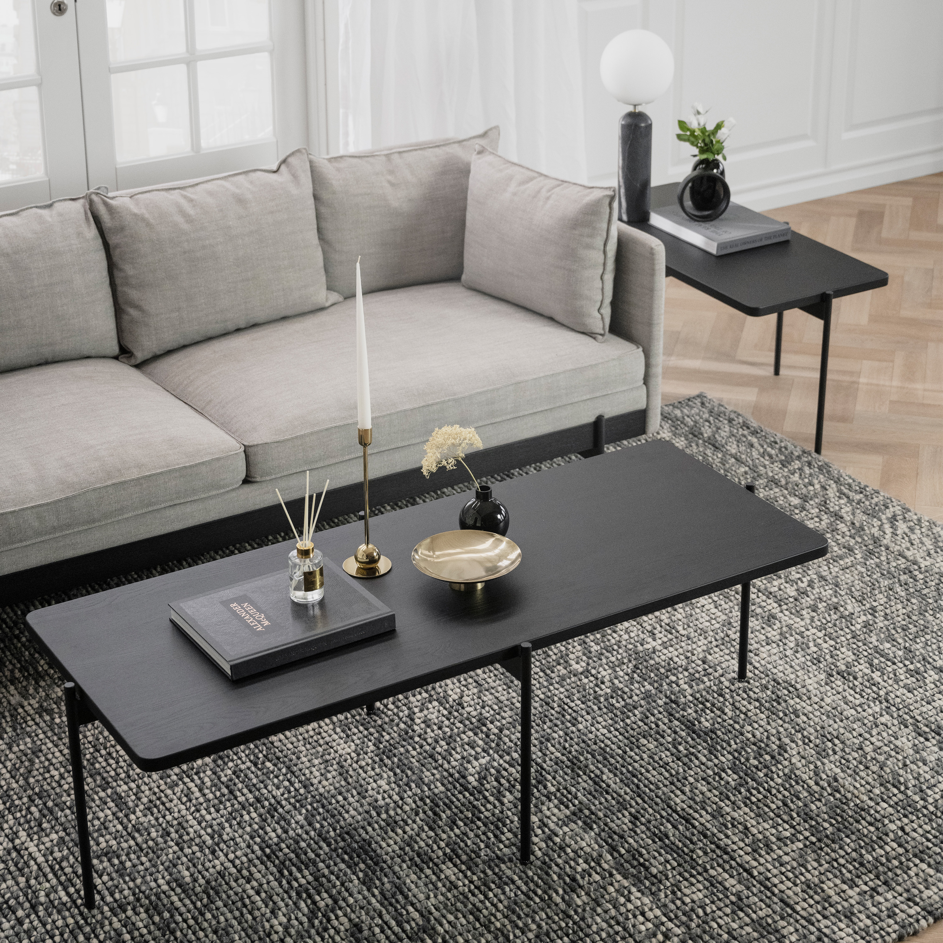 Rowico Home Shelton Couchtisch Schwarz 145x60cm