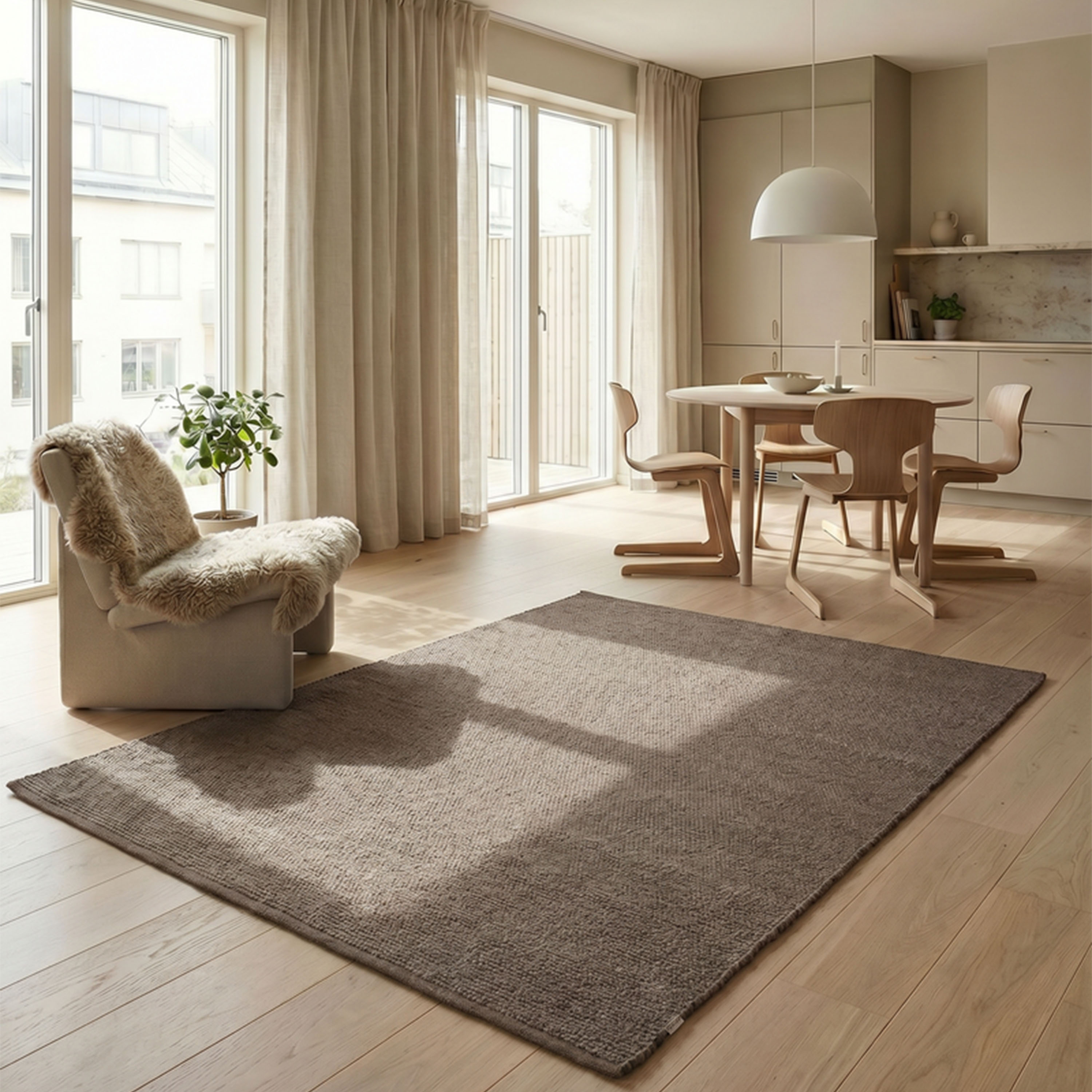 Classic Collection Merino Ullteppe Brun 140x200