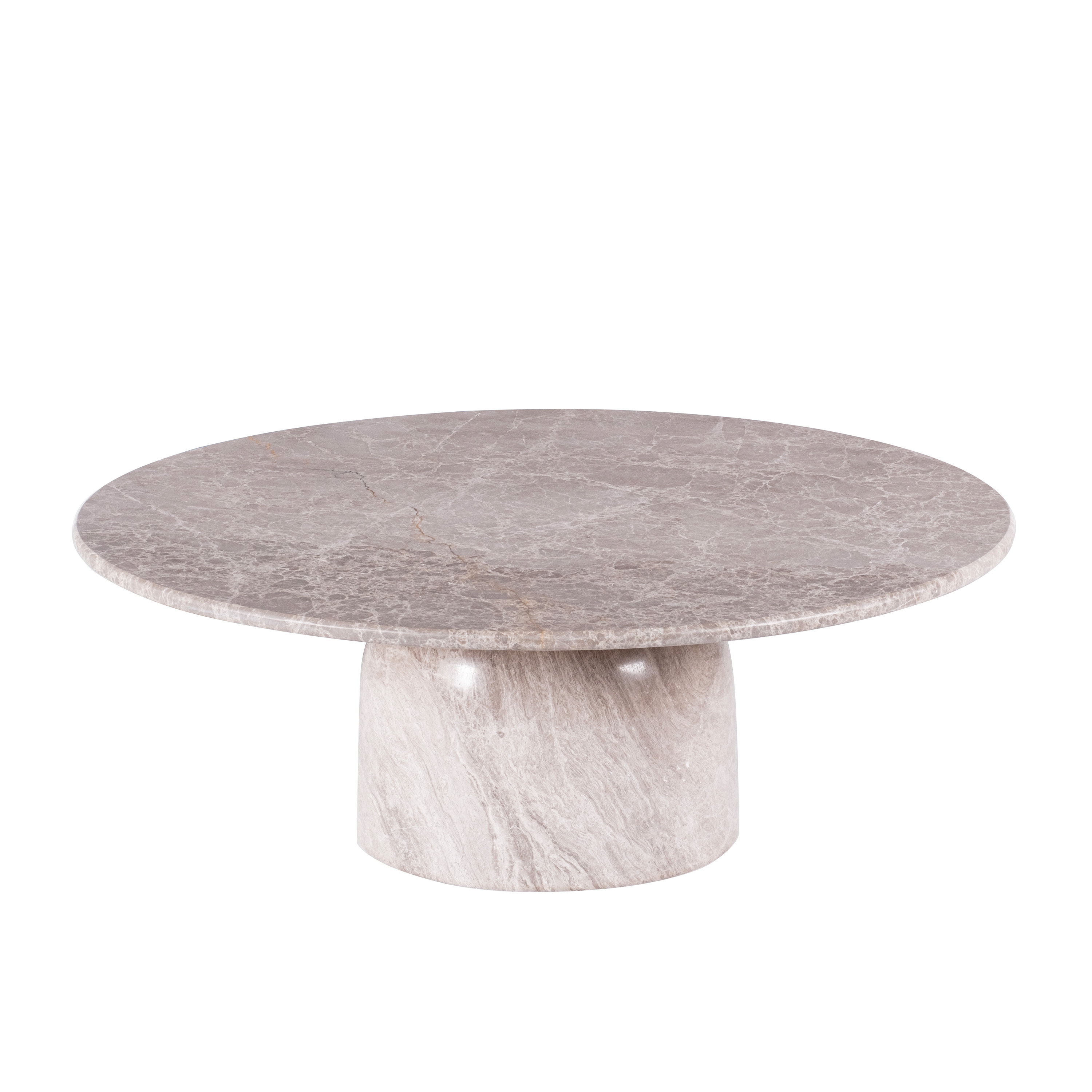 Nicola Soffbord Marmor Greige Ø95