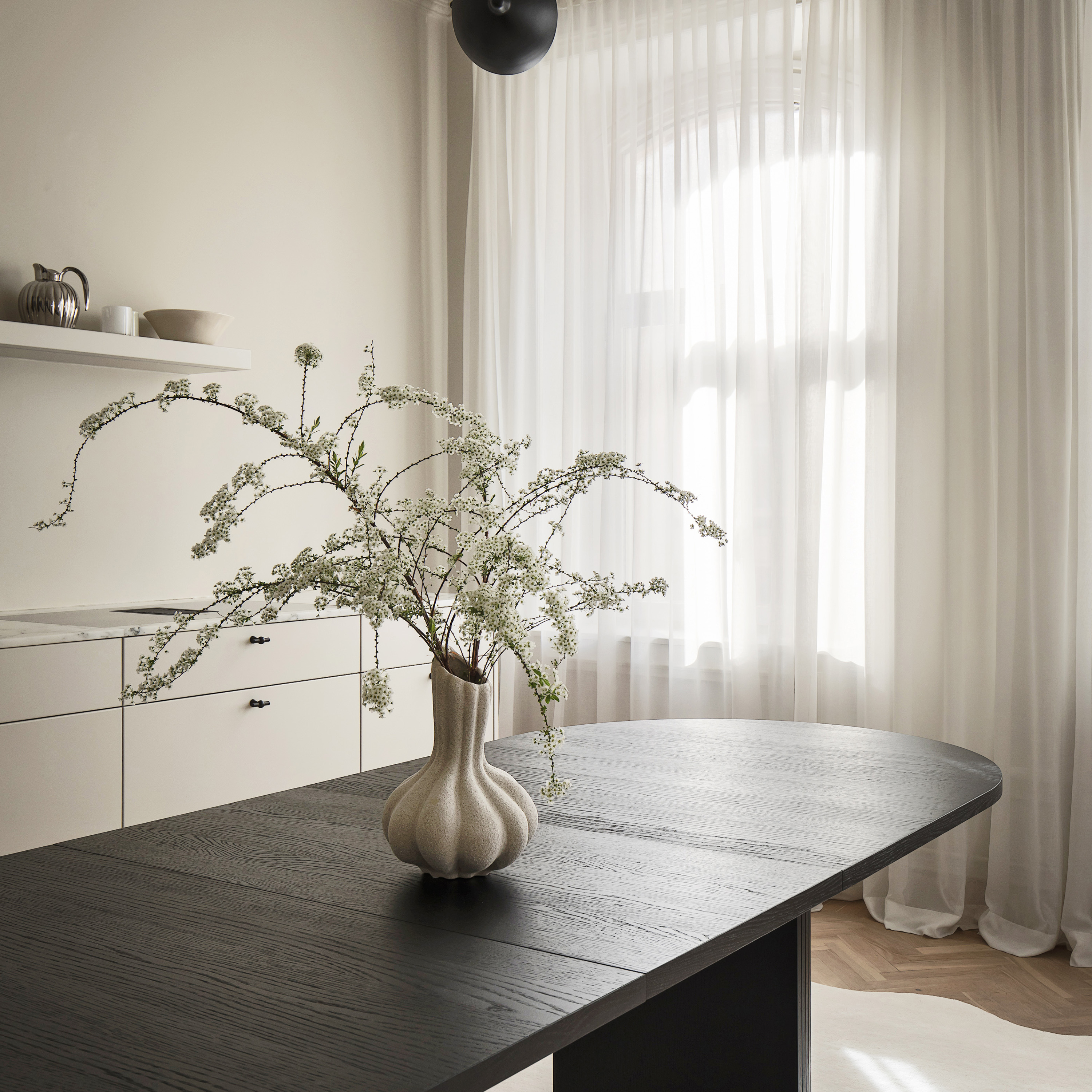 Sleepo Collection Dahlia Maljakko White Melange 30cm