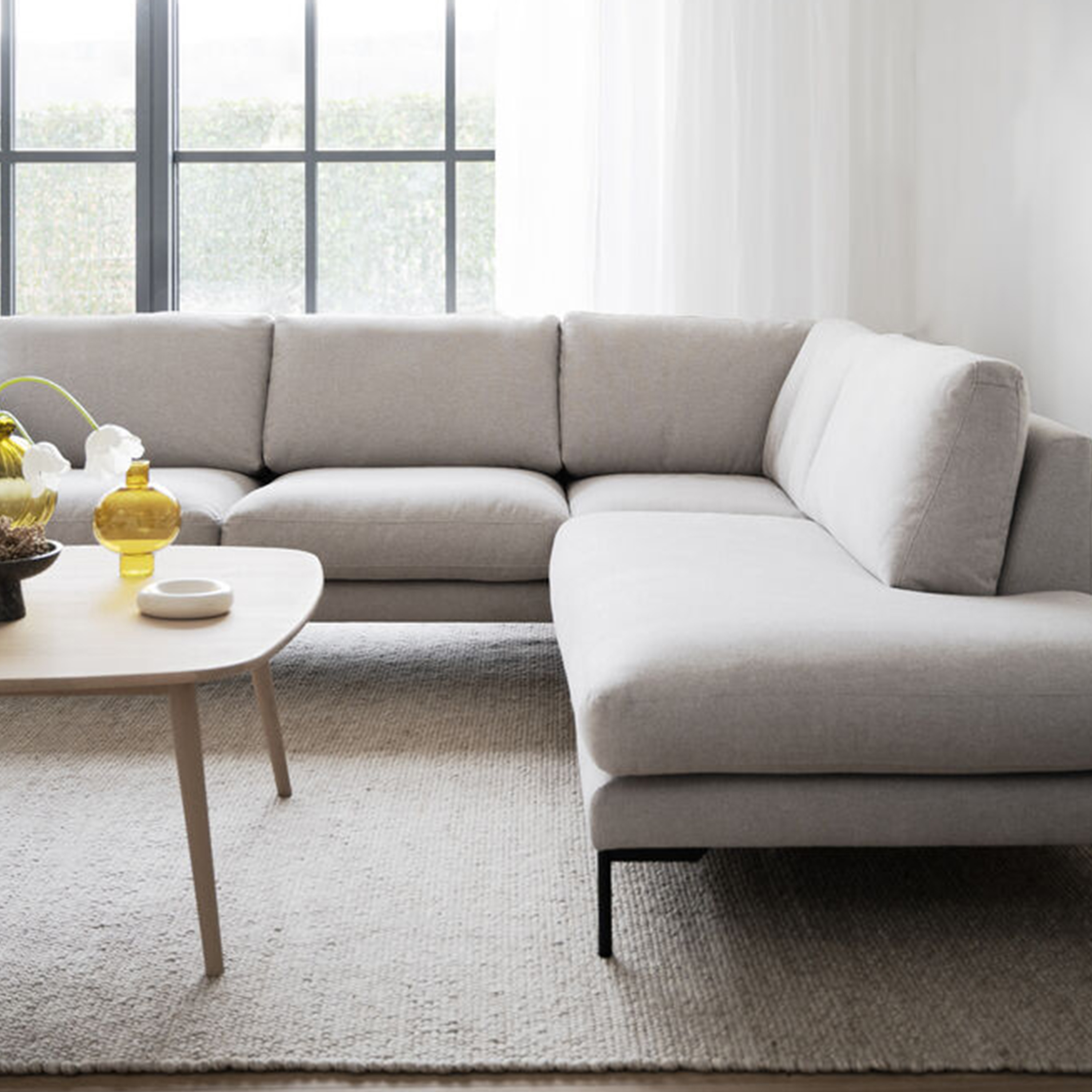 Rowico Home Corwin 2,5+2,5-sits Hörnsoffa Höger Beige