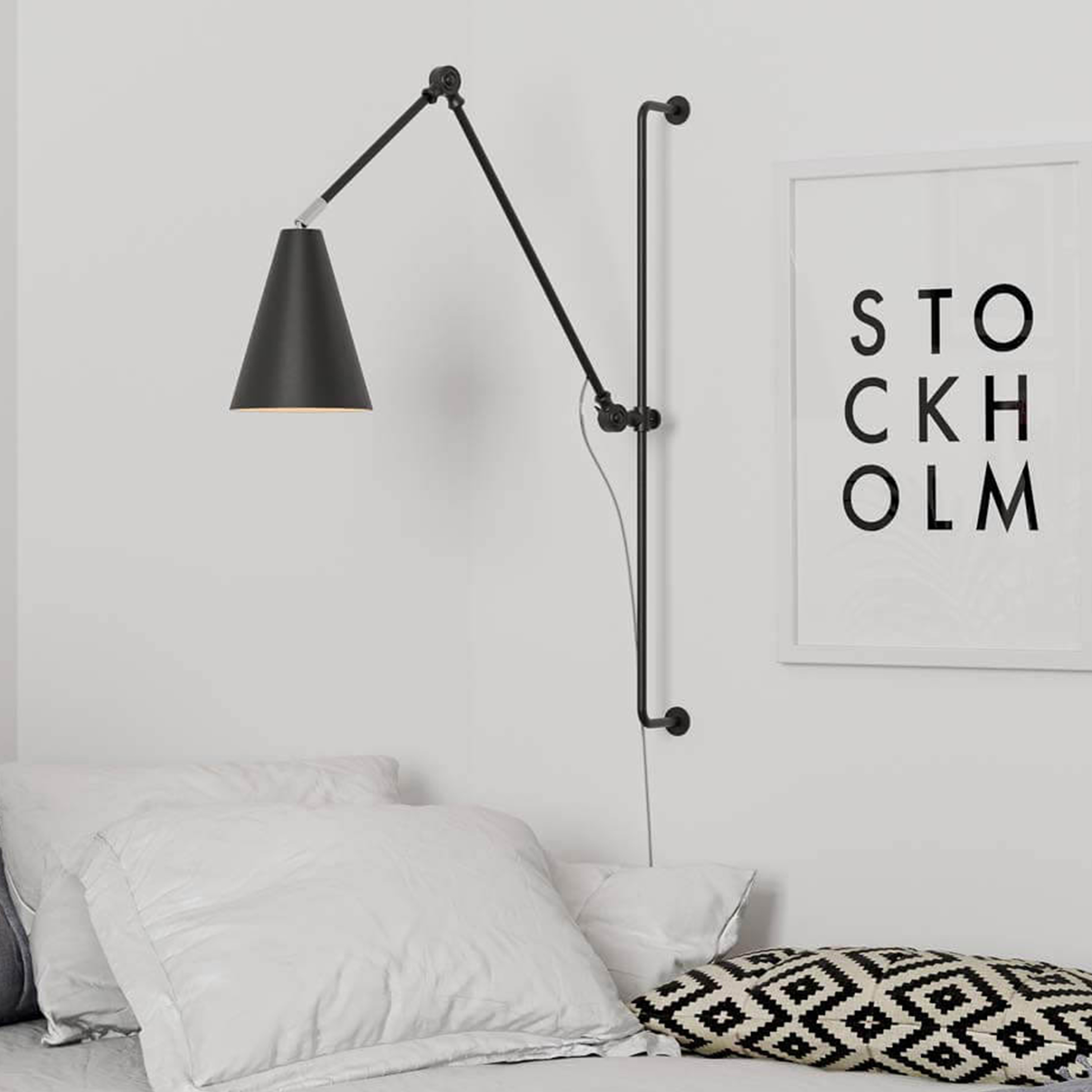 By Rydéns Yukon Vägglampa Matt Svart 78cm