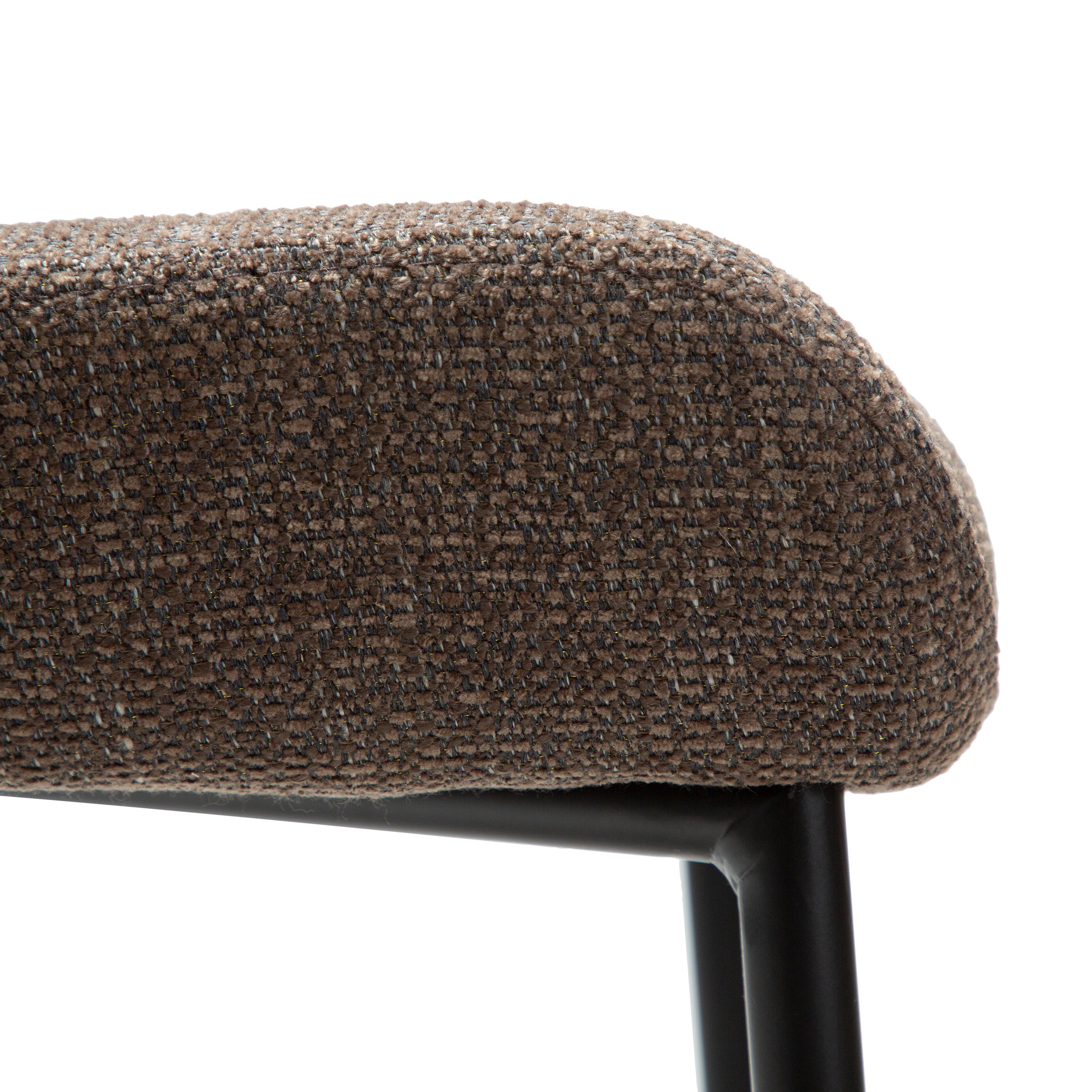 Dan Form Glam Barhocker Major Braun Bouclé