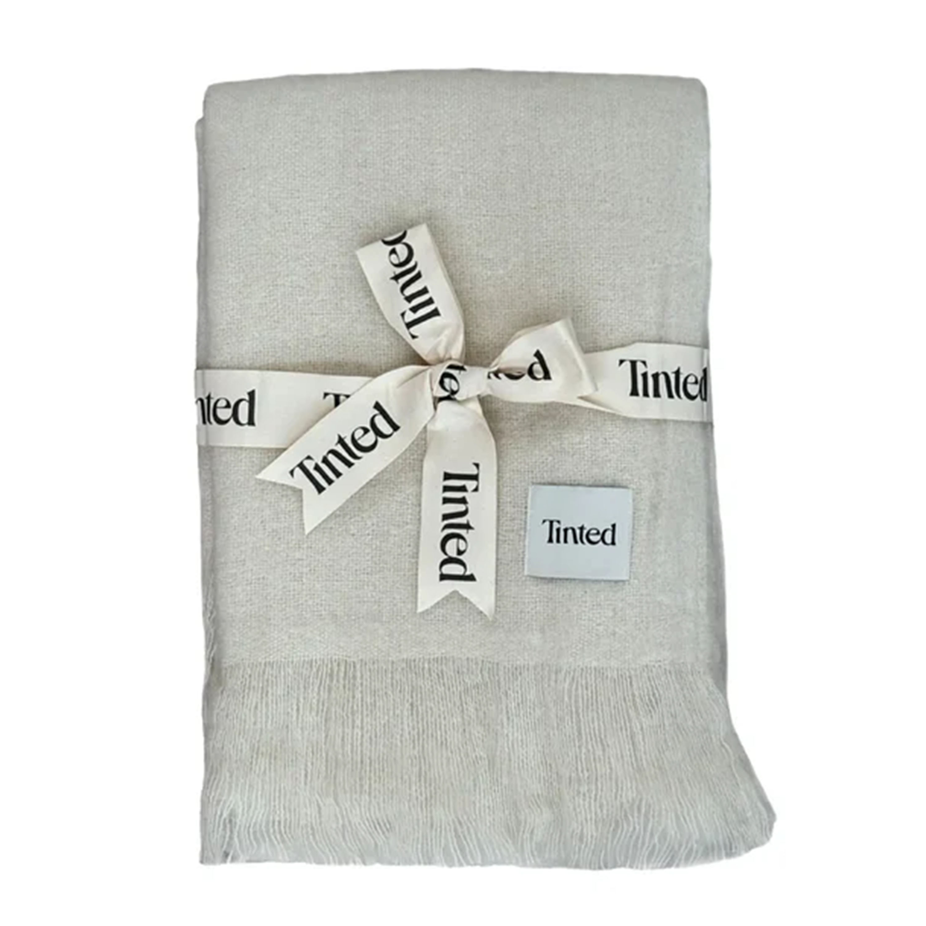 Fridh Ullpläd Solid Off White 130x170