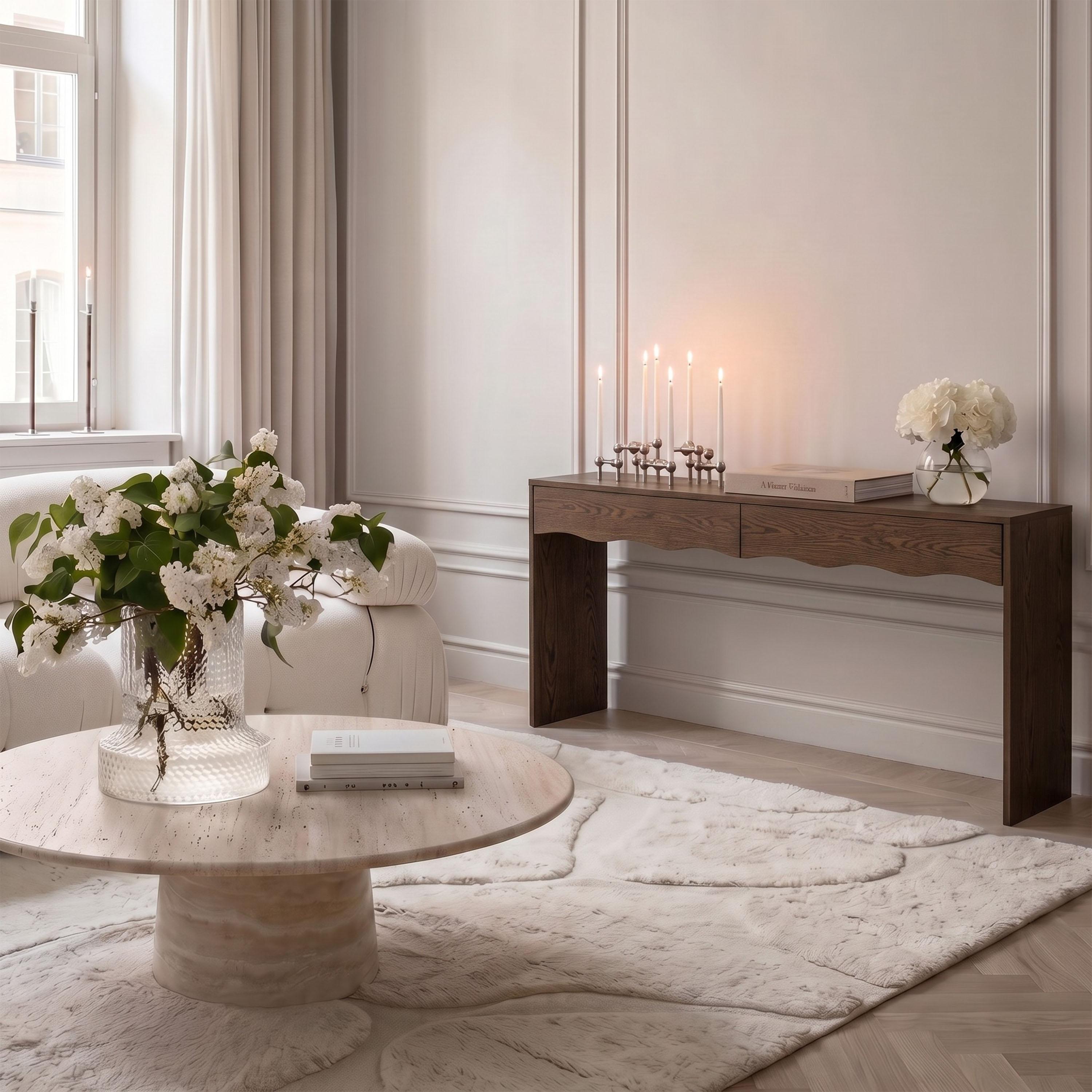 Sienna Console Table Brown-Stained Oak 150cm