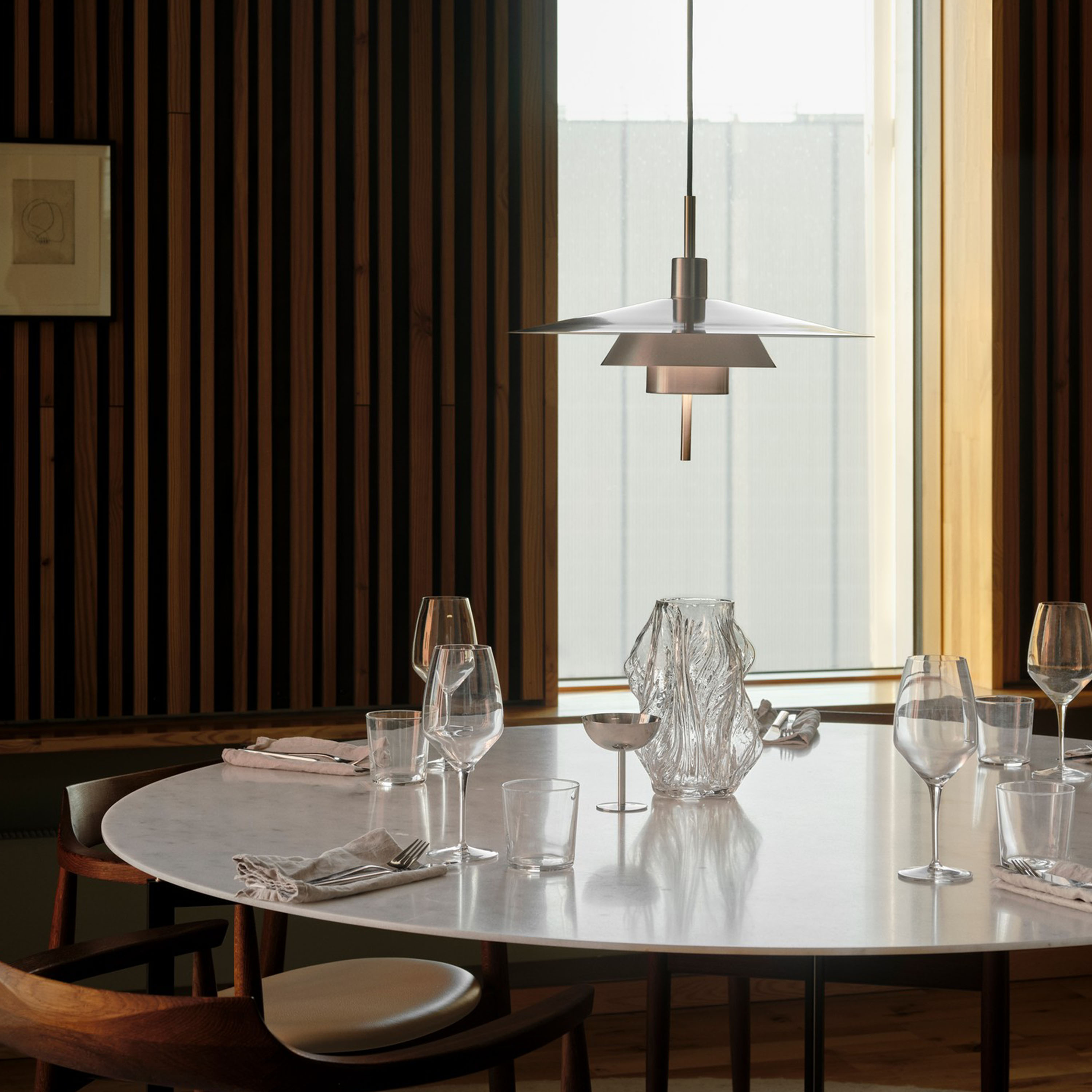 Design For The People Latika Taklampa Borstat Krom Ø45