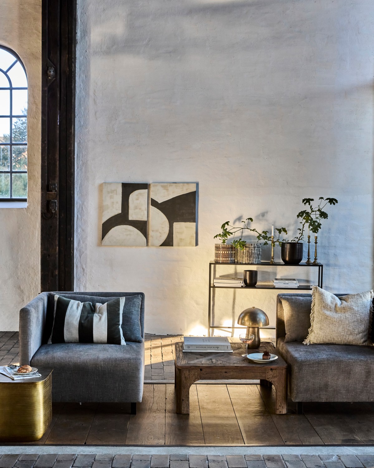 House Doctor Hape Canvas-taulu Musta/Offwhite 50x70cm