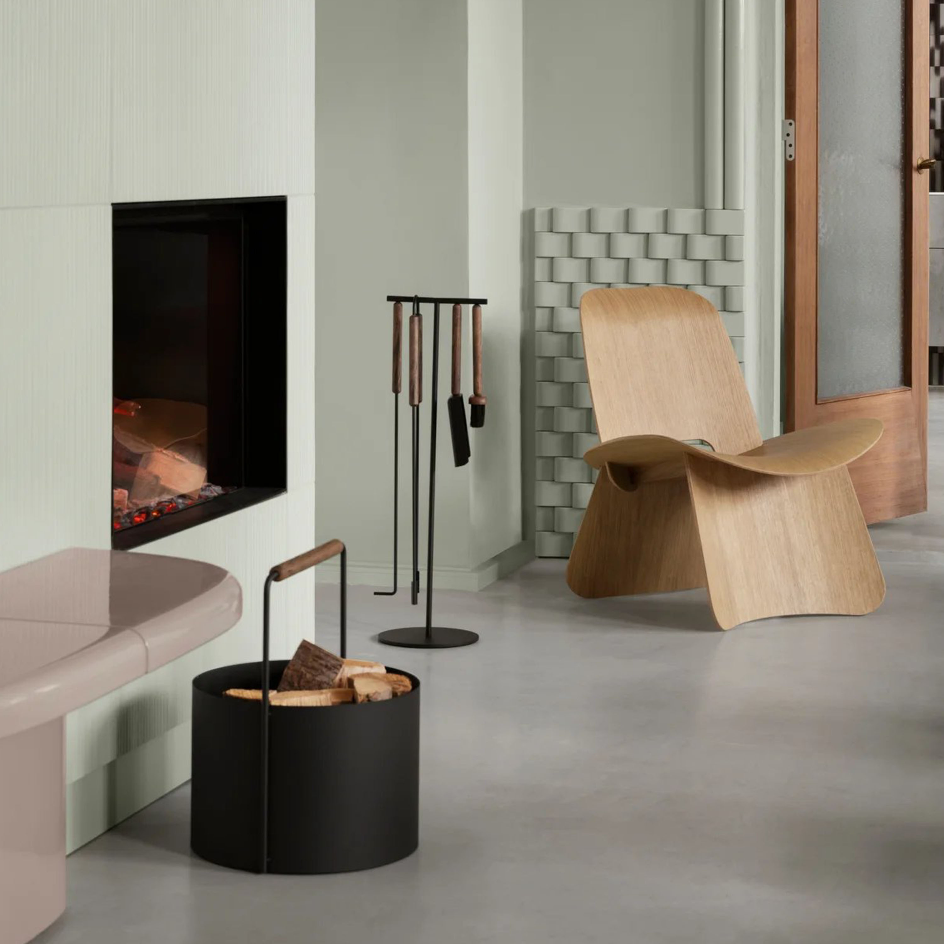 Blomus Ashi Komfyrverktøy 5 Deler Brown 75cm