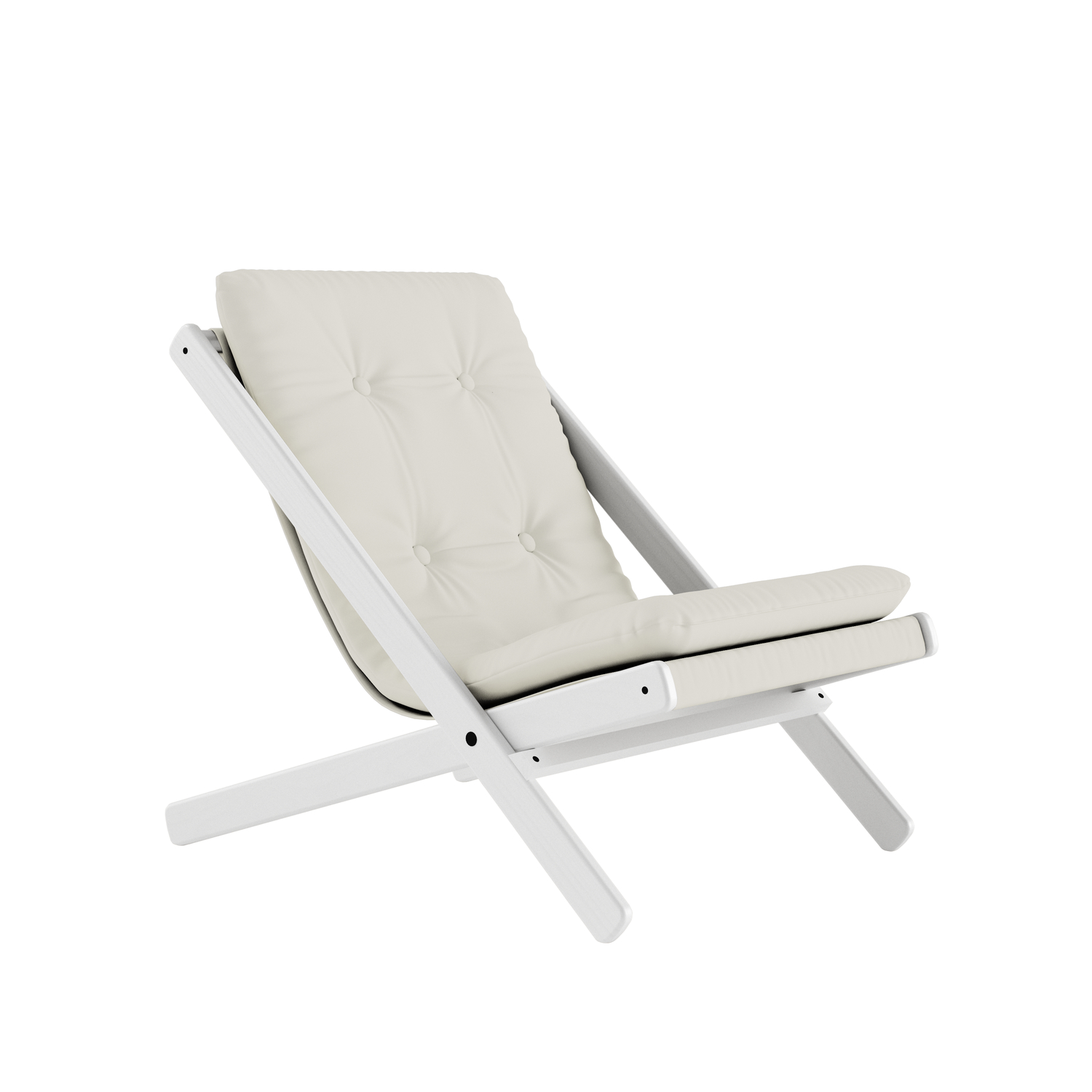 Karup Design - Boogie Loungestuhl Weiß/Natur - Loungesessel