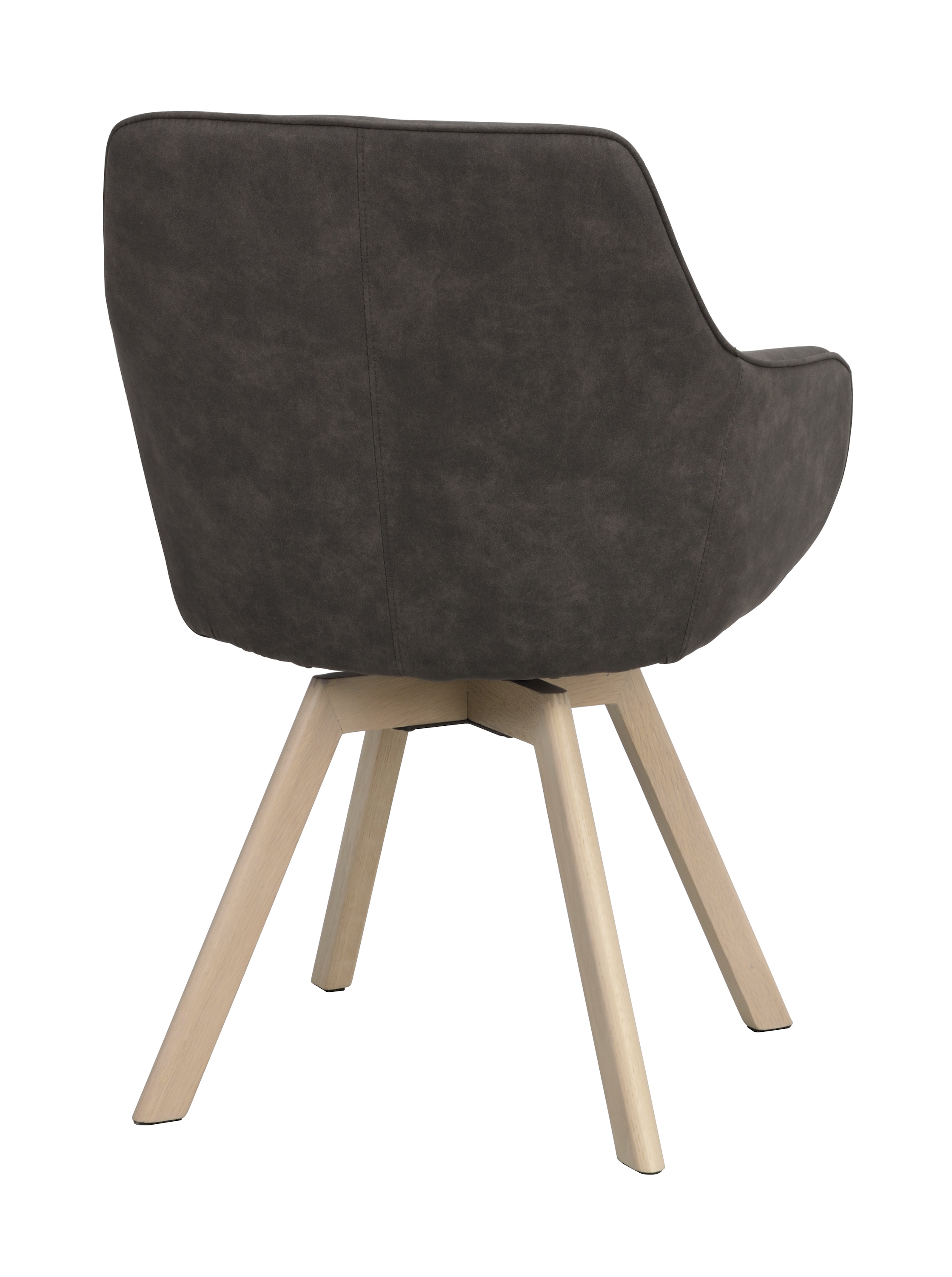 Rowico Home Alison Karmstol Mörkgrå Microfiber/Vitpigmenterad