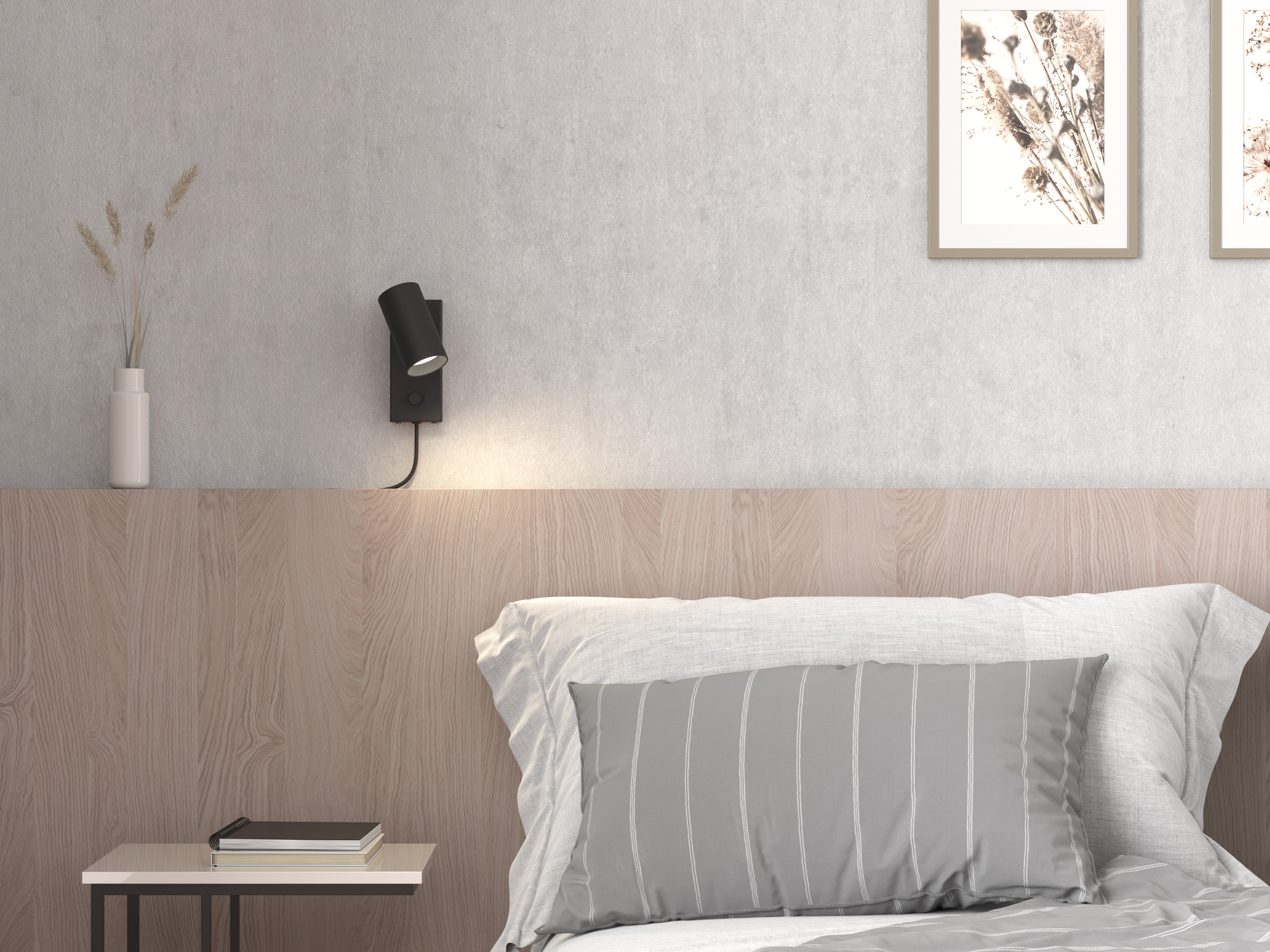 Belid Tyson Wandleuchte Schwarzstruktur