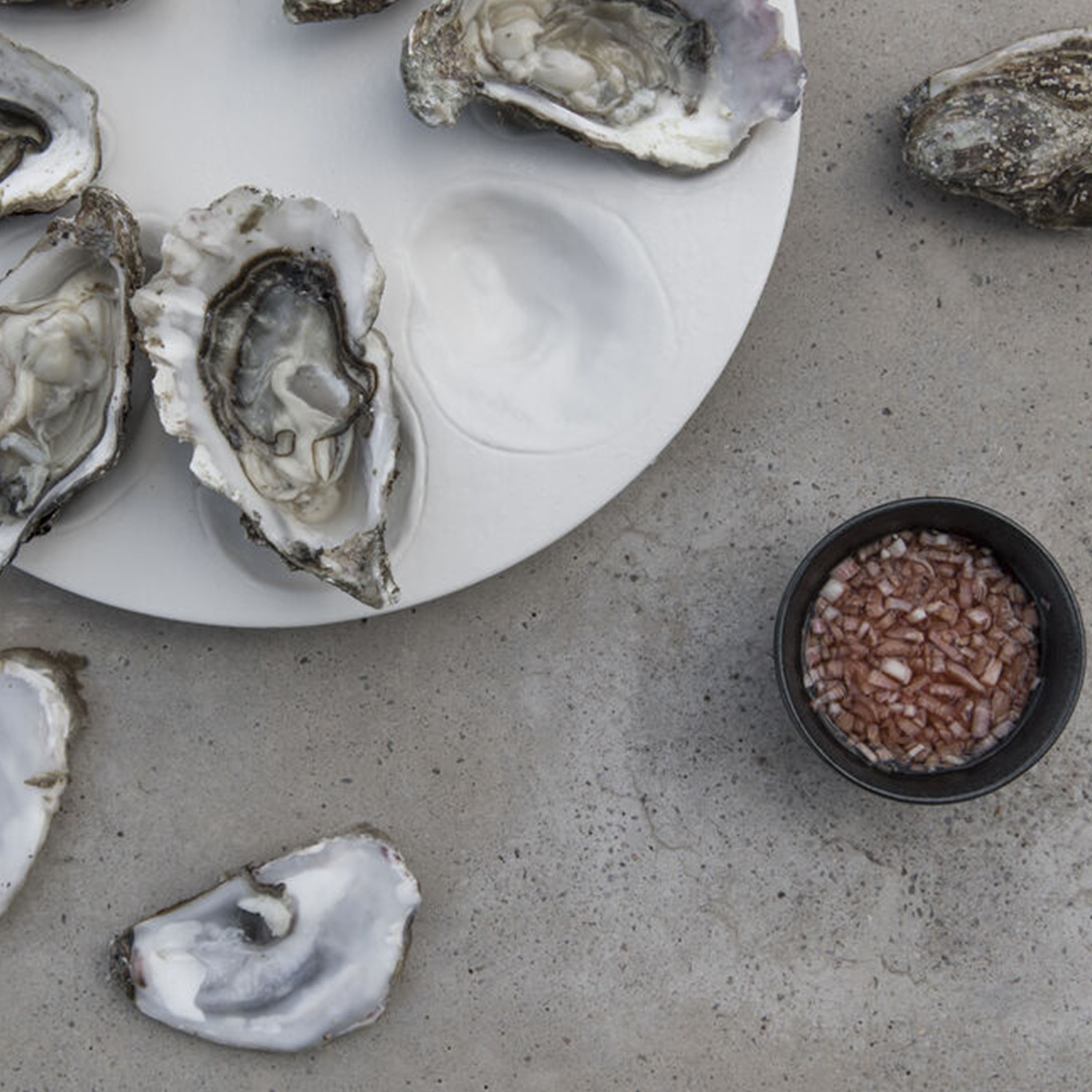 Byon Oyster Servierplatte Weiß Ø27