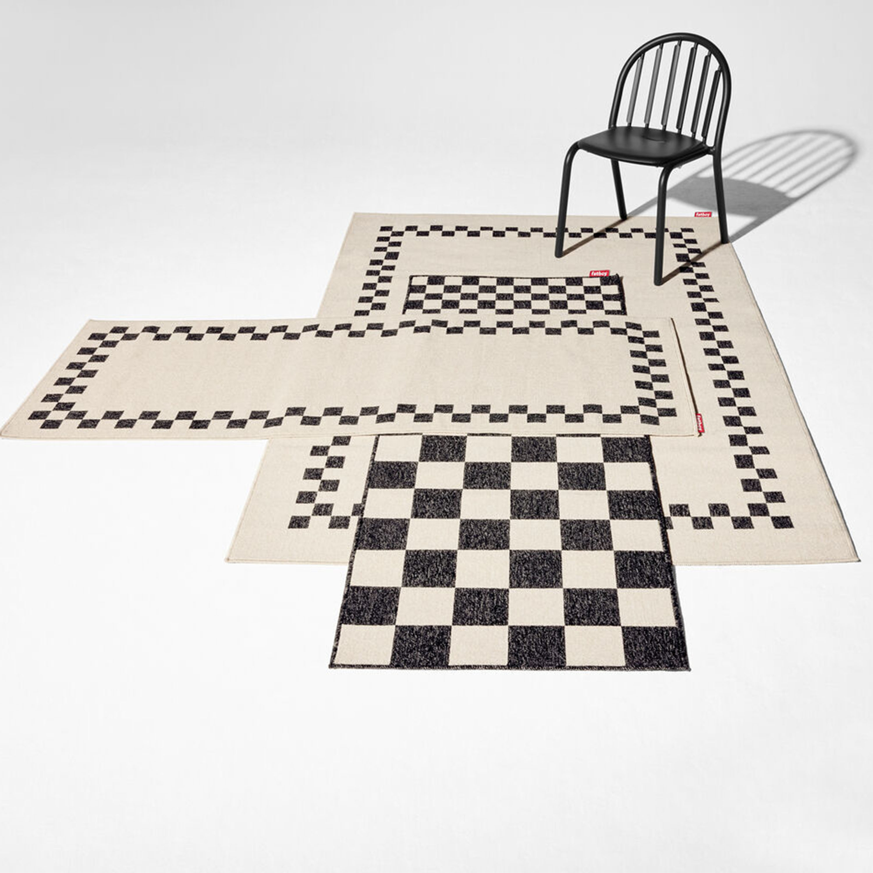 Fatboy Carpretty Catwalk Utendørsteppe Check Antrasitt/Krem