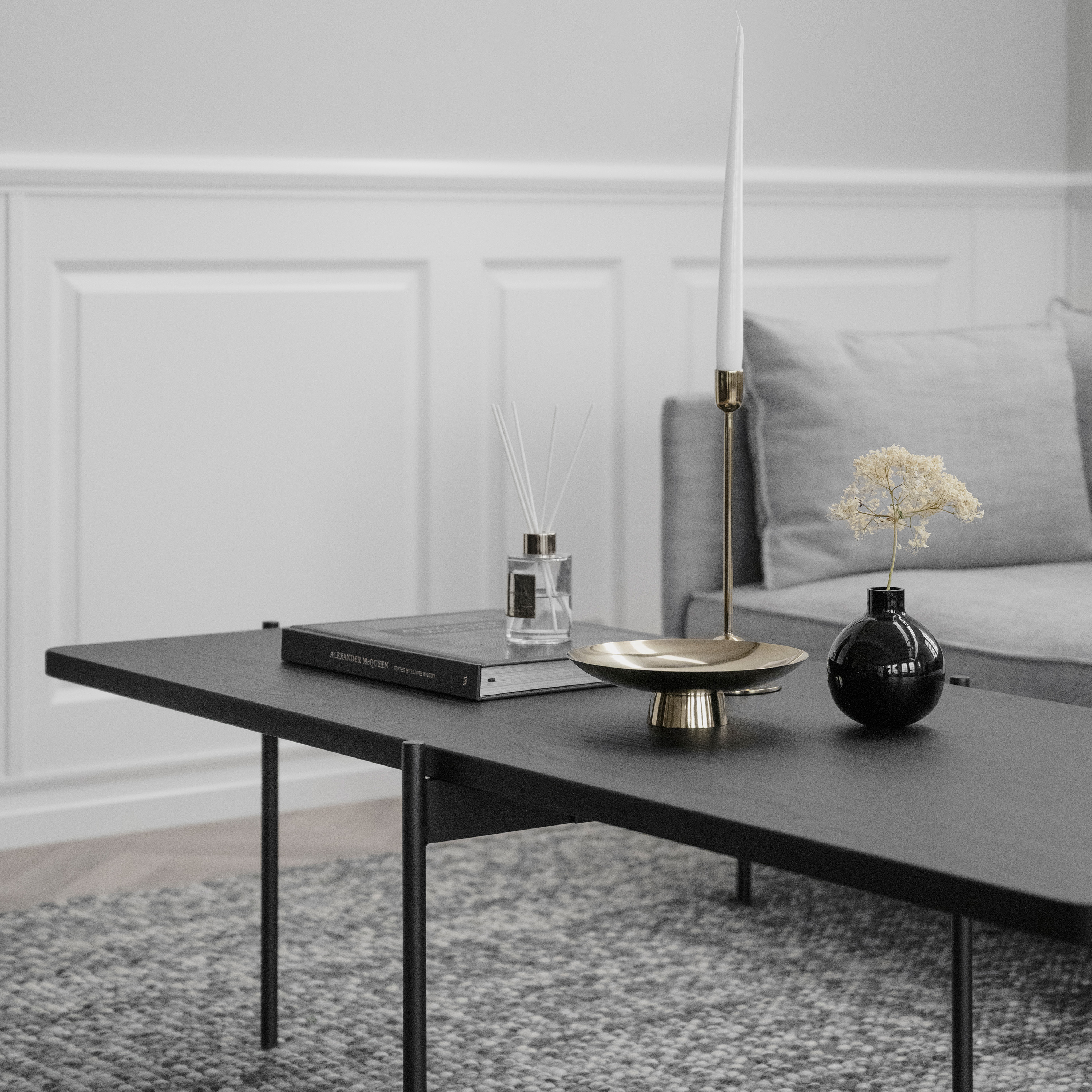 Rowico Home Shelton Couchtisch Schwarz 145x60cm