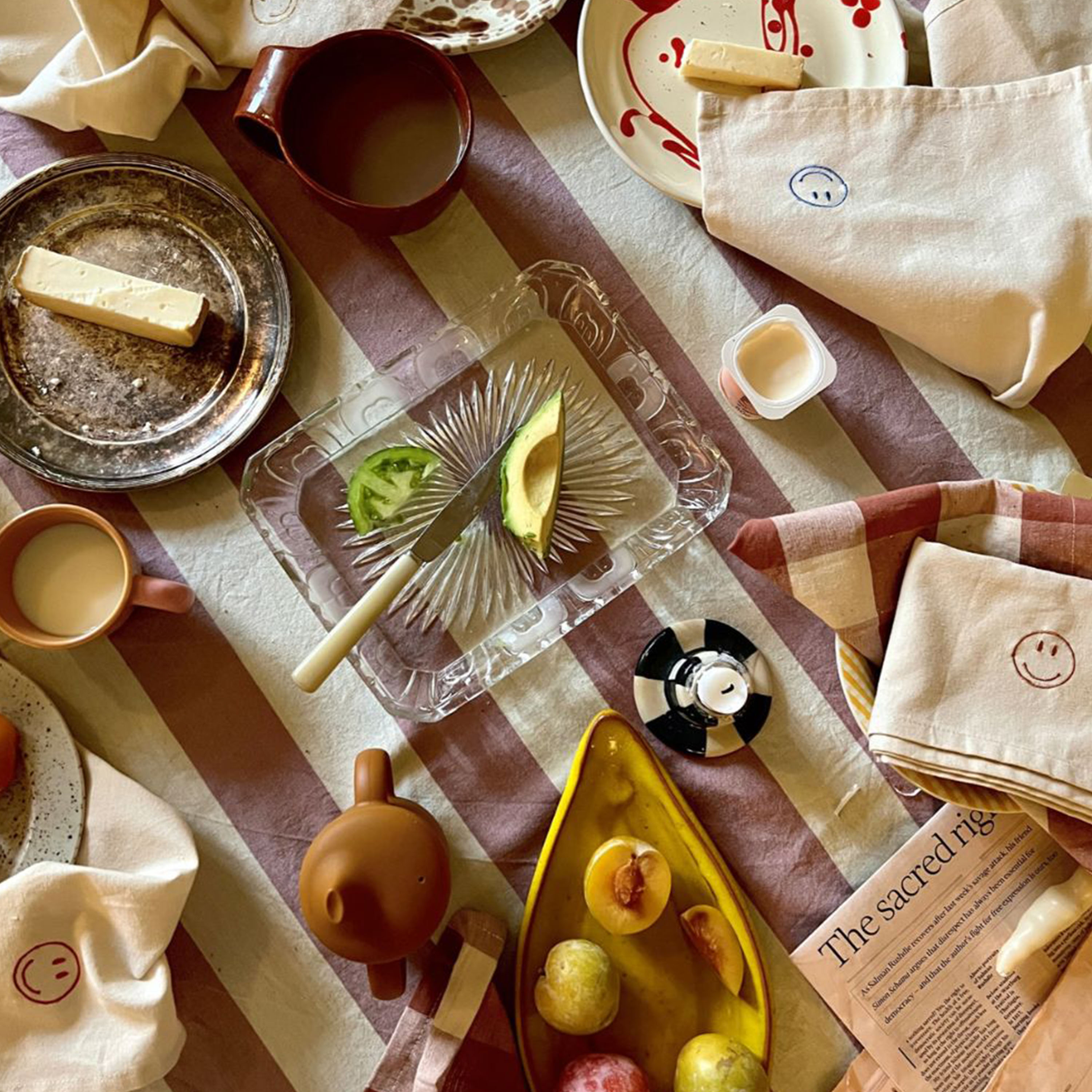 Midnatt Happy Serviett 4-pack