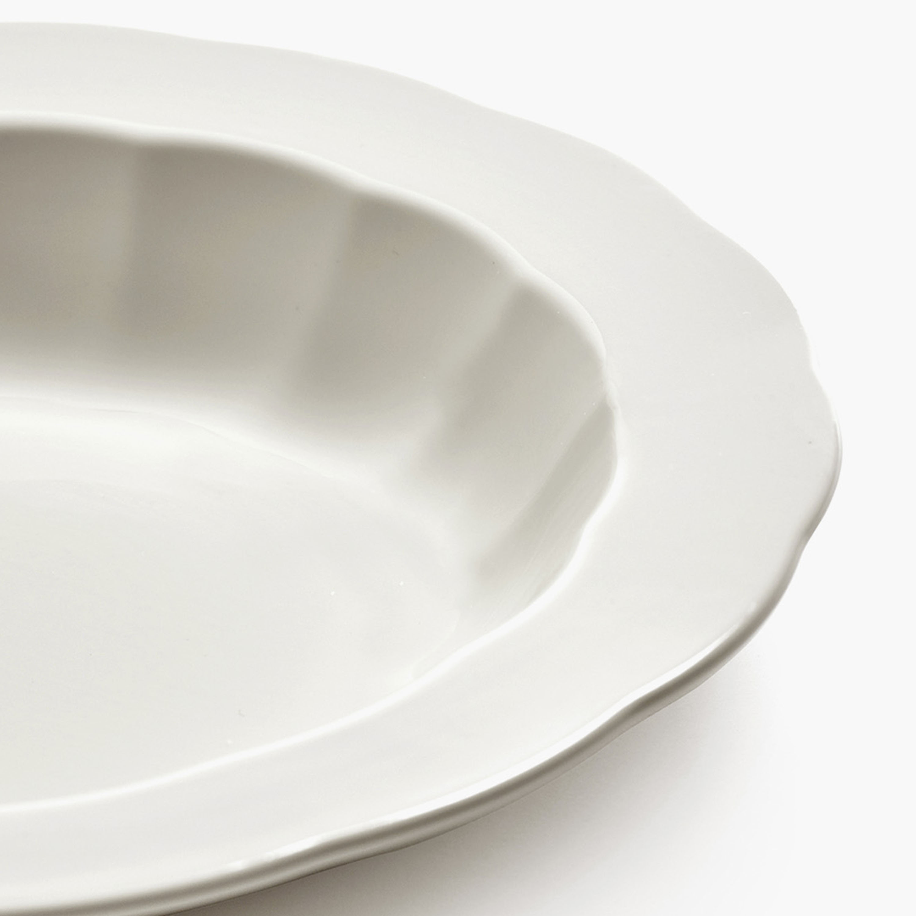 Serax Silhouette Djup Tallrik White Ø24 4-pack