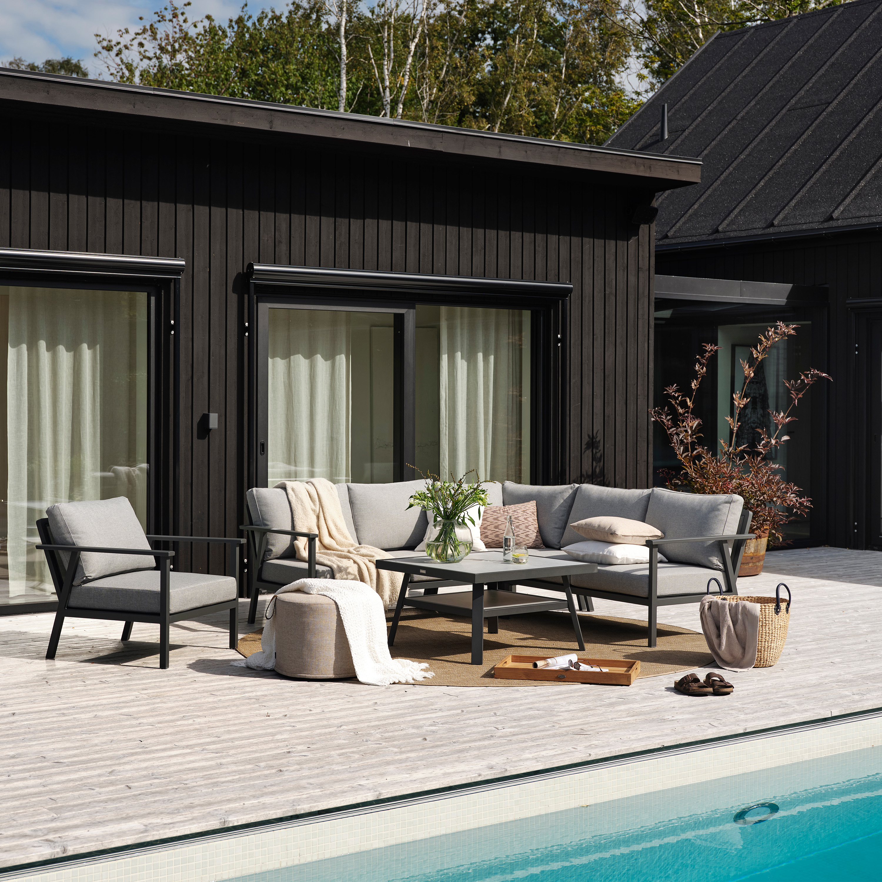 Brafab Samvaro Loungestol Antracit/Pearl Grey 69cm