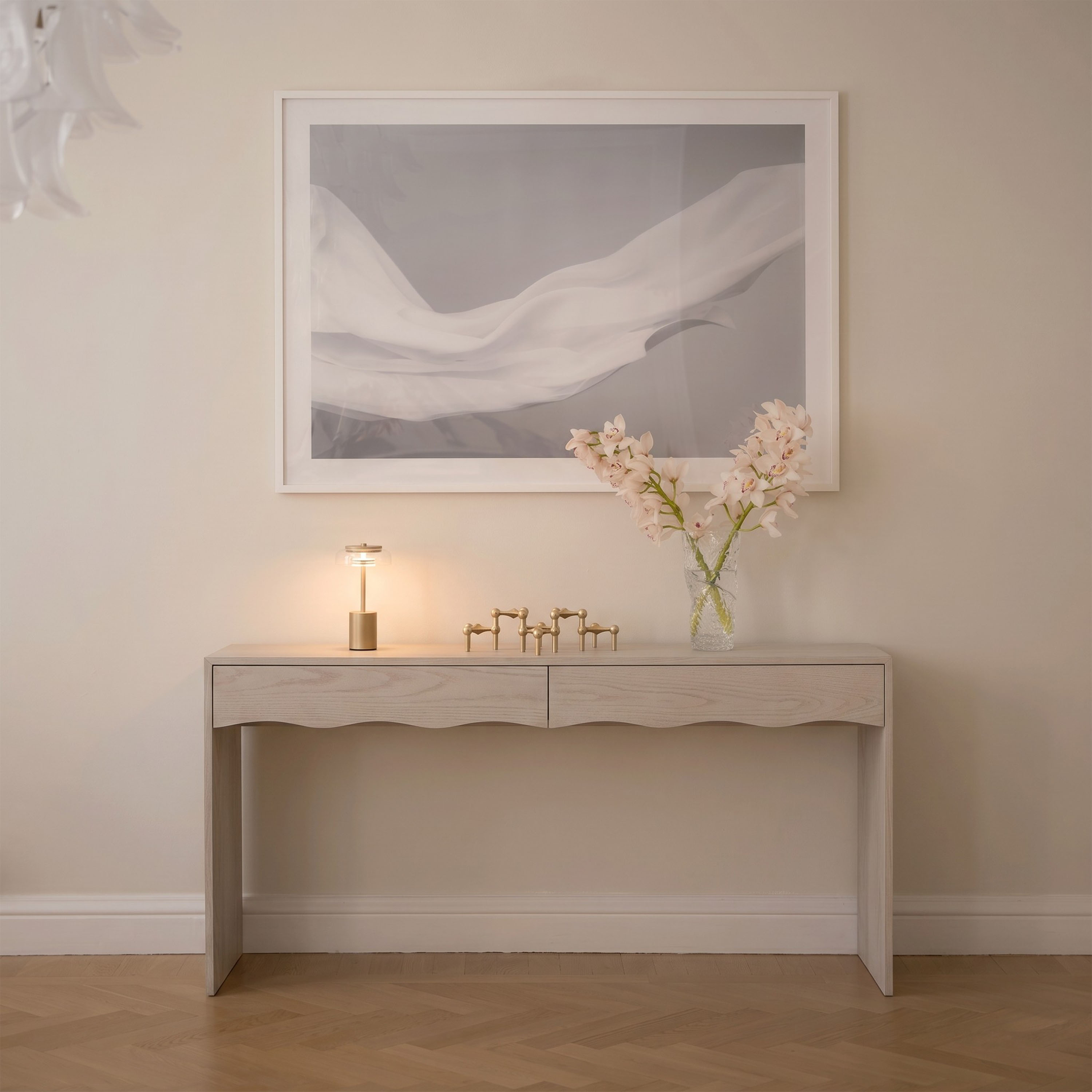Sienna Console Table White-Oiled Oak 150cm