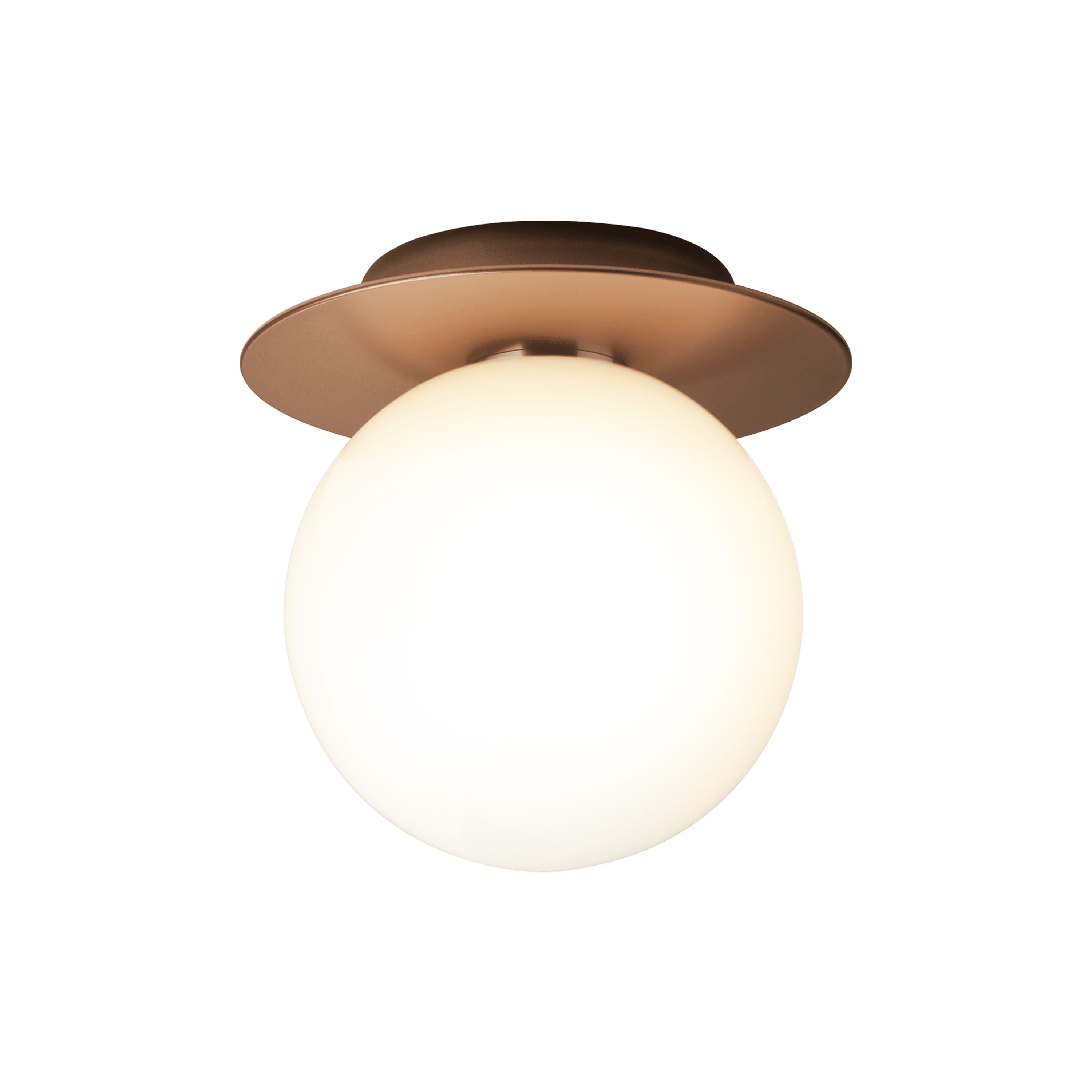 Nuura Liila 1 Vägg-/taklampa Dark Bronze/Opal Medium