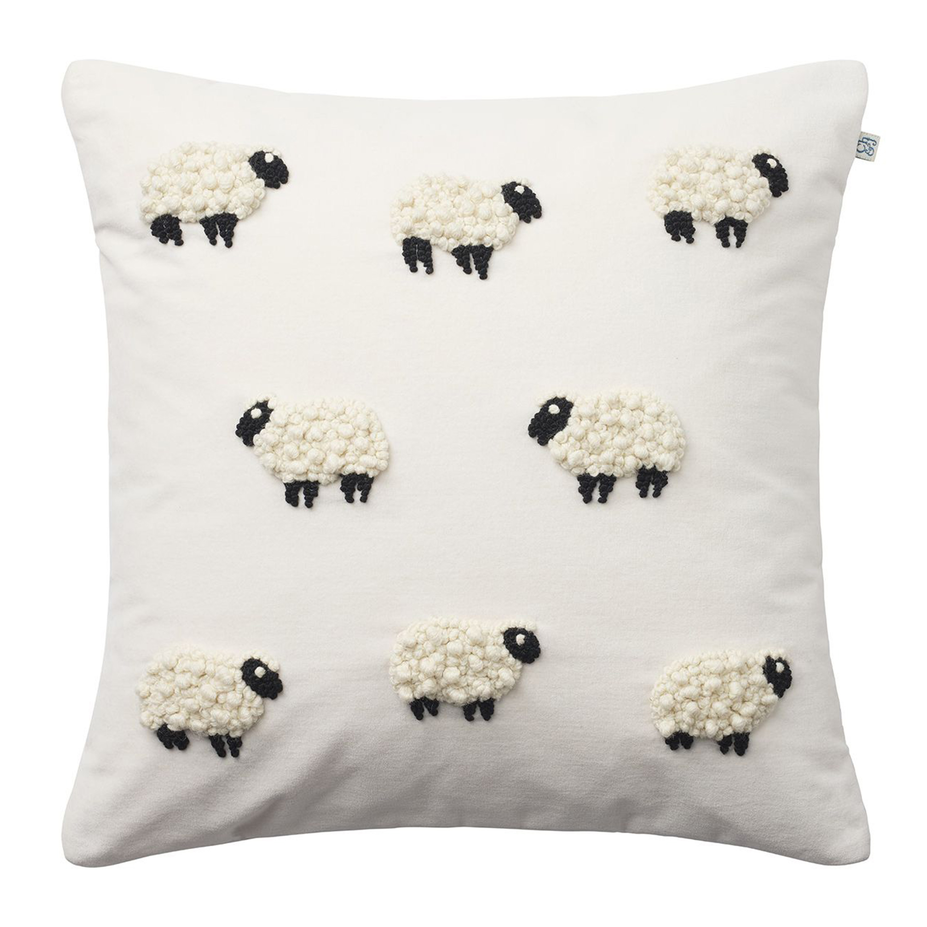 Sheep Kissenbezug Samt Ivory 50x50