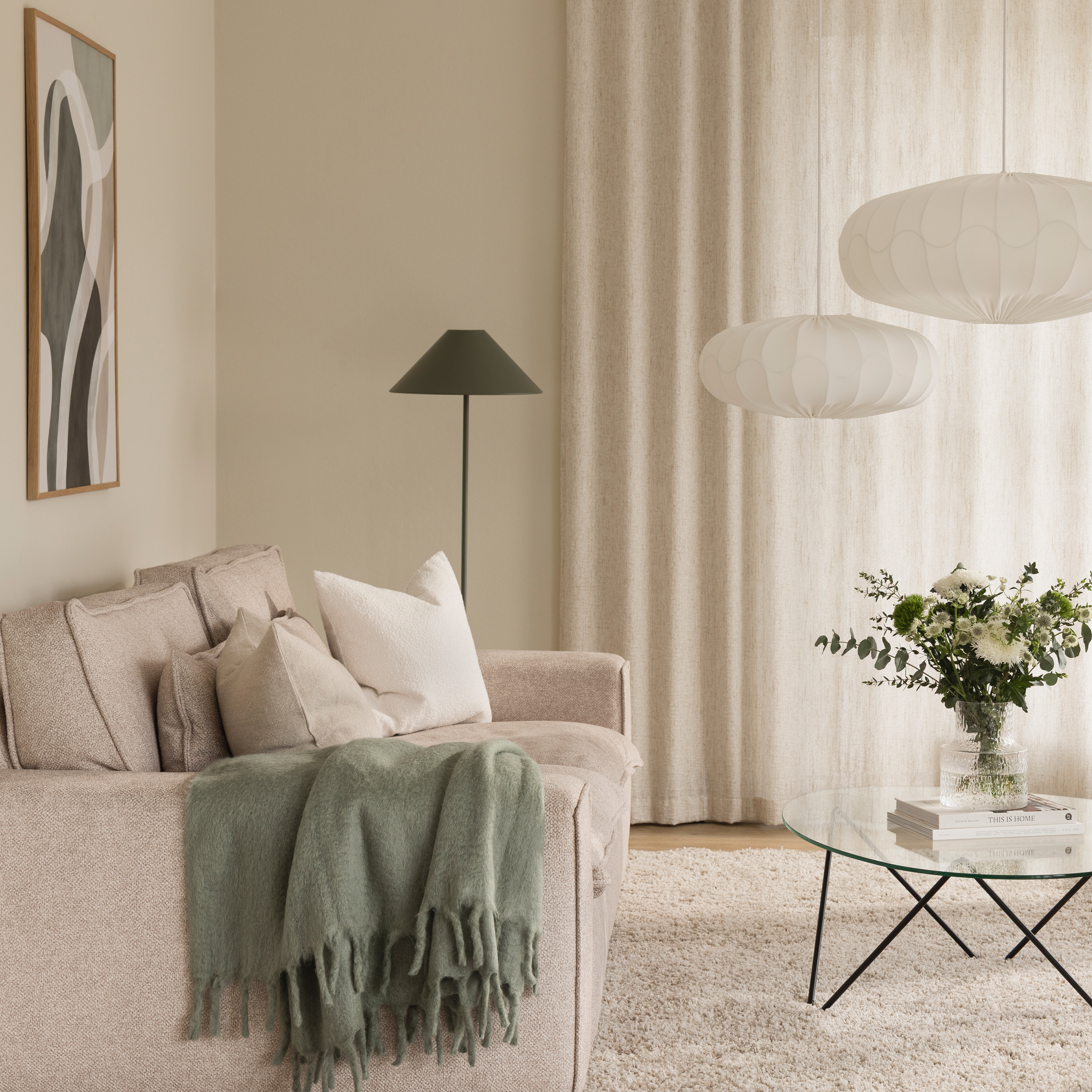 Globen Lighting Cannes Lattiavalaisin Sammaleenvihreä