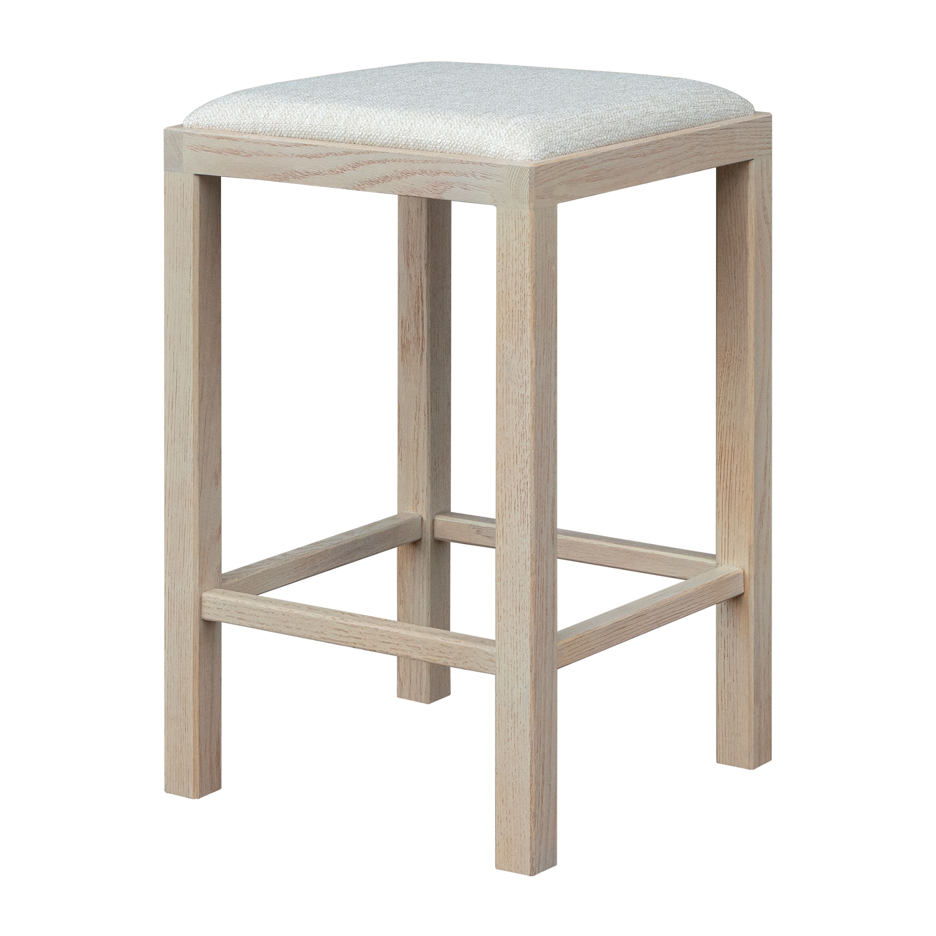 Claudia Bar Stool White Oiled Oak/White