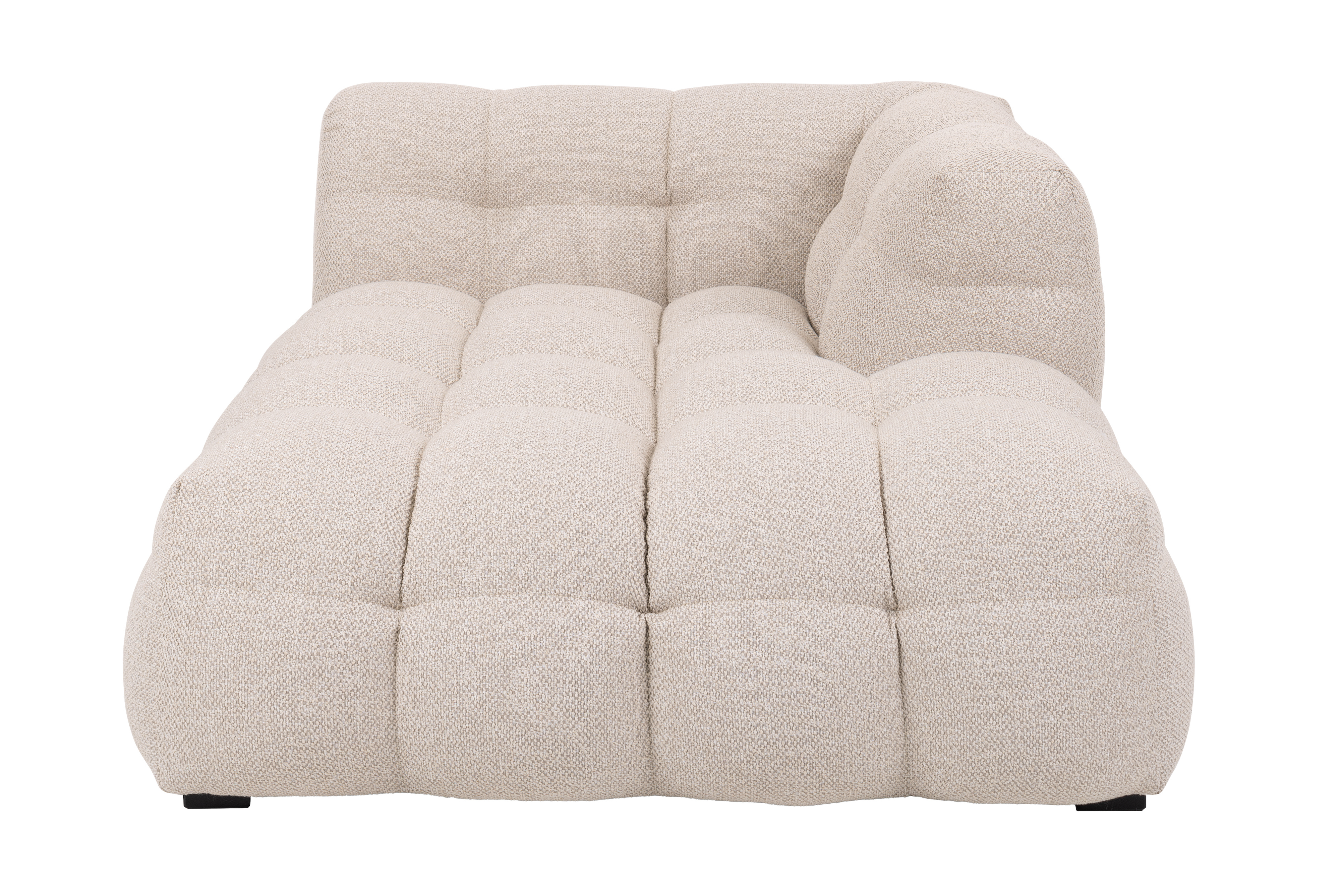 Sleepo Collection Billie Schäslongmodul Höger Armstöd Beige Bouclé 118cm