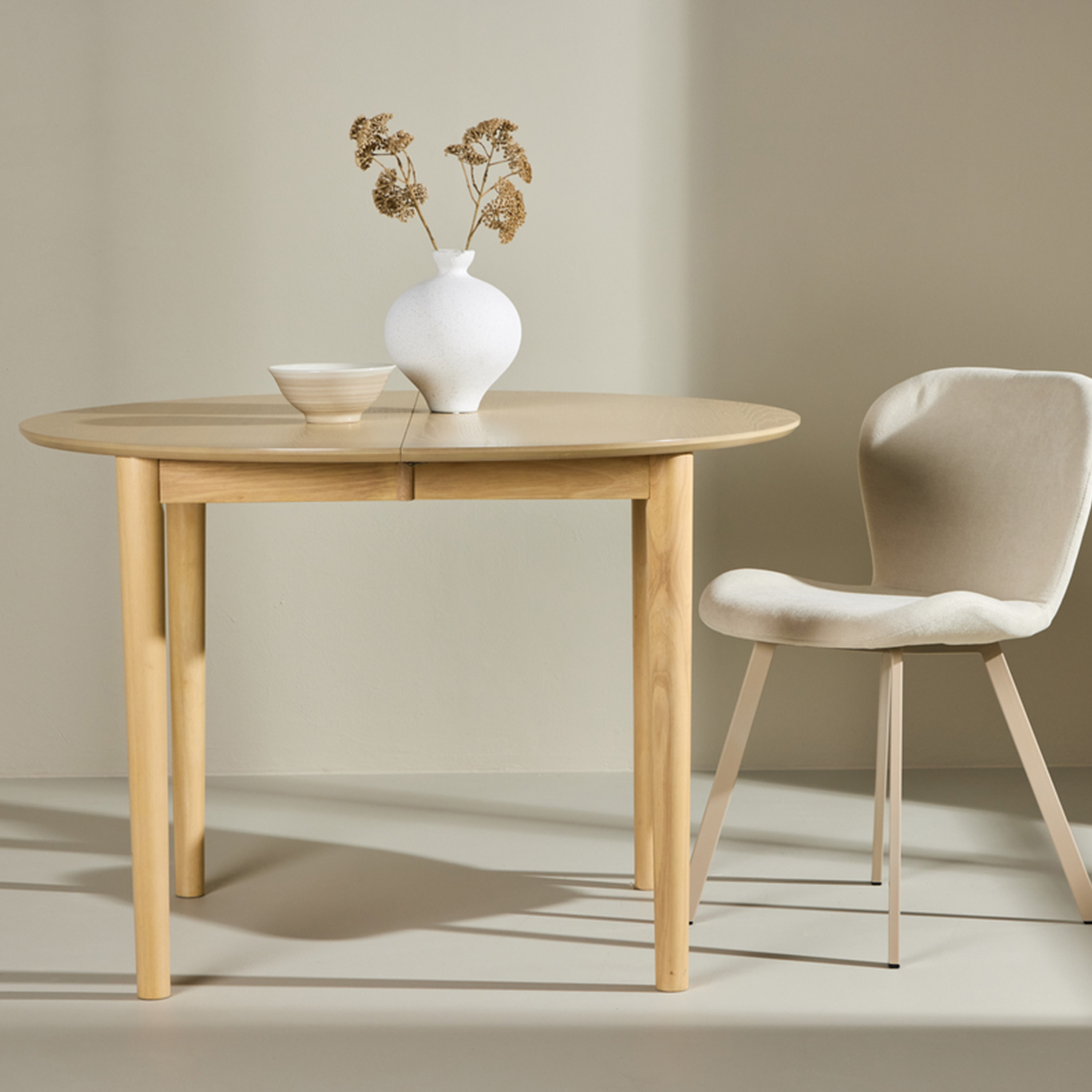 Venture Home Gilda Runt Matbord Vitpigmenterad Ø110