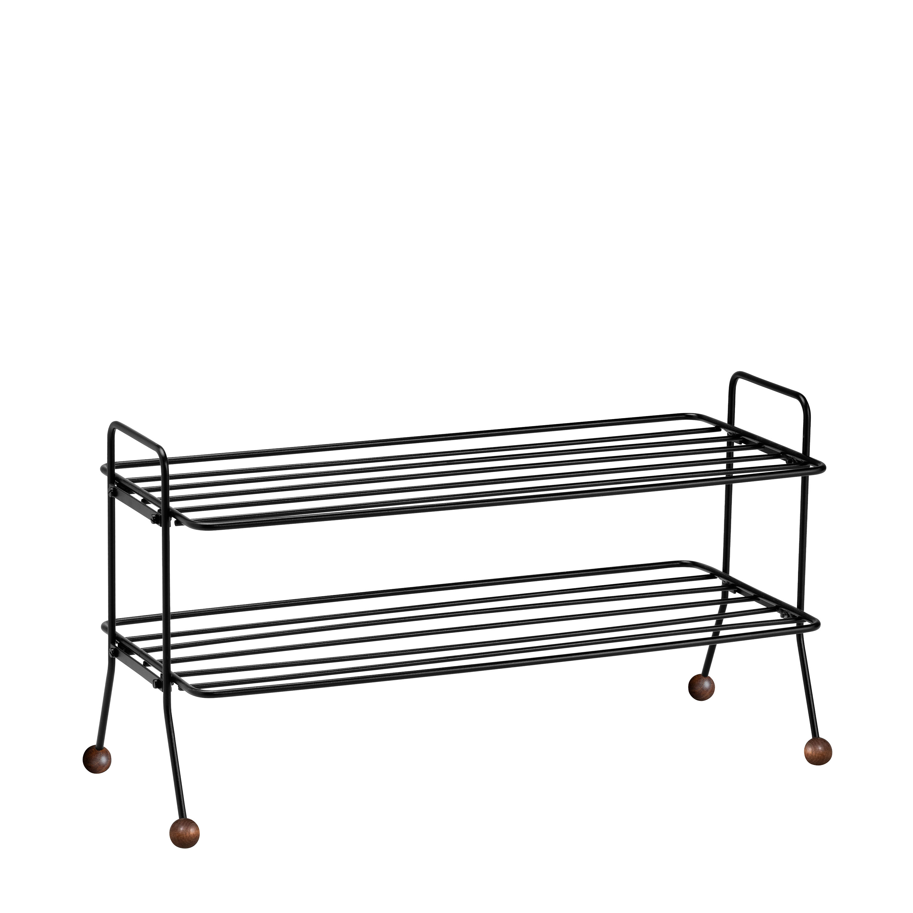 Bill Schuhregal Schwarz/Walnuss Ton