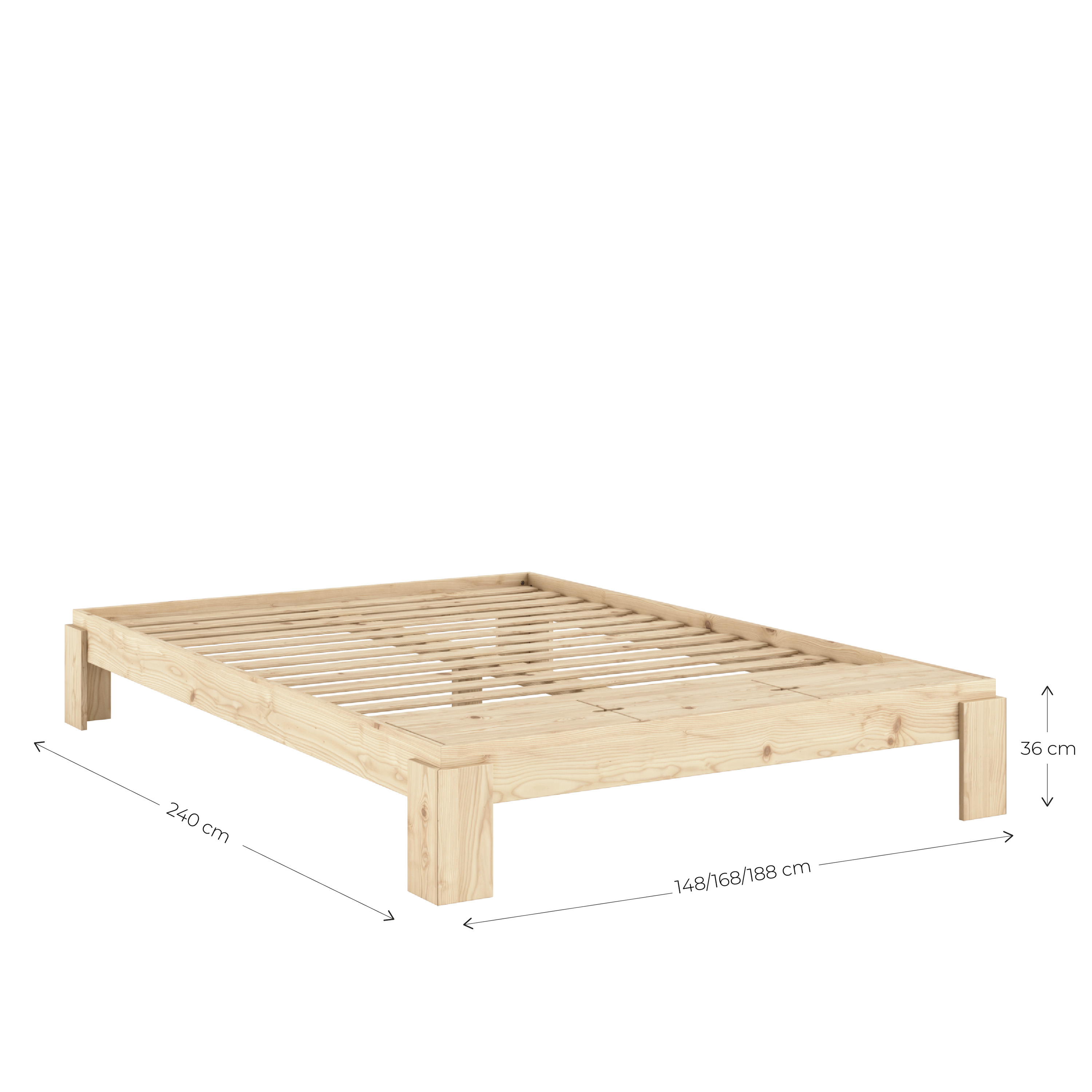 Karup Design Layers Sengeramme med Benk Natur 140x200