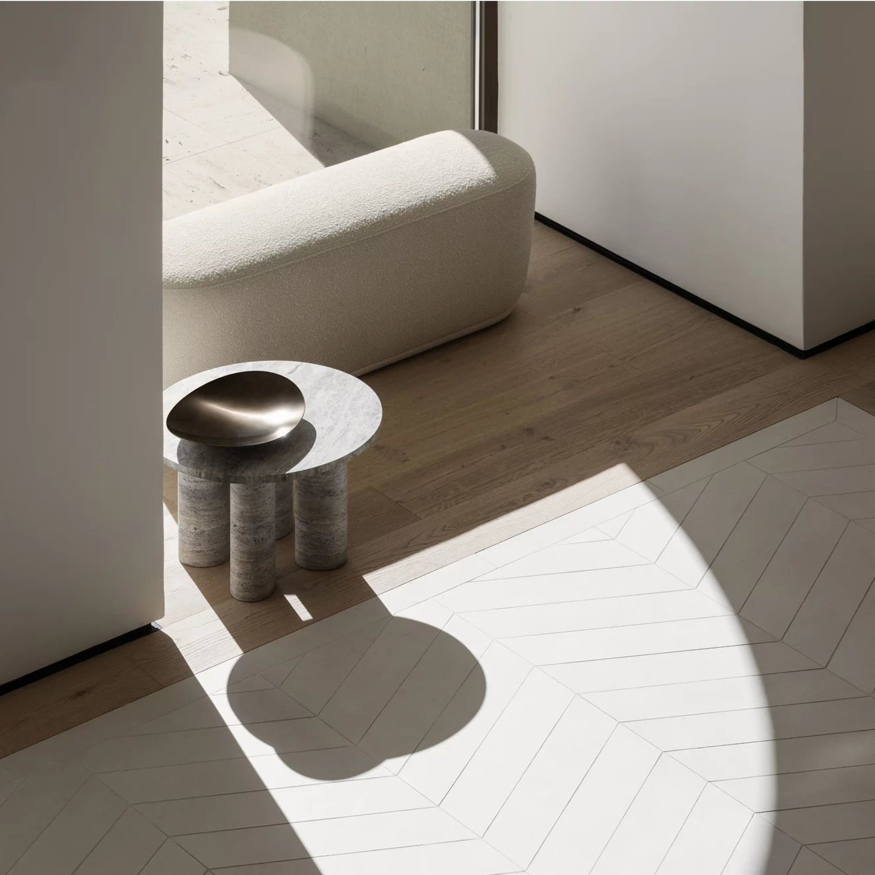 Blomus Kuon Benk Boucla Beige 120cm