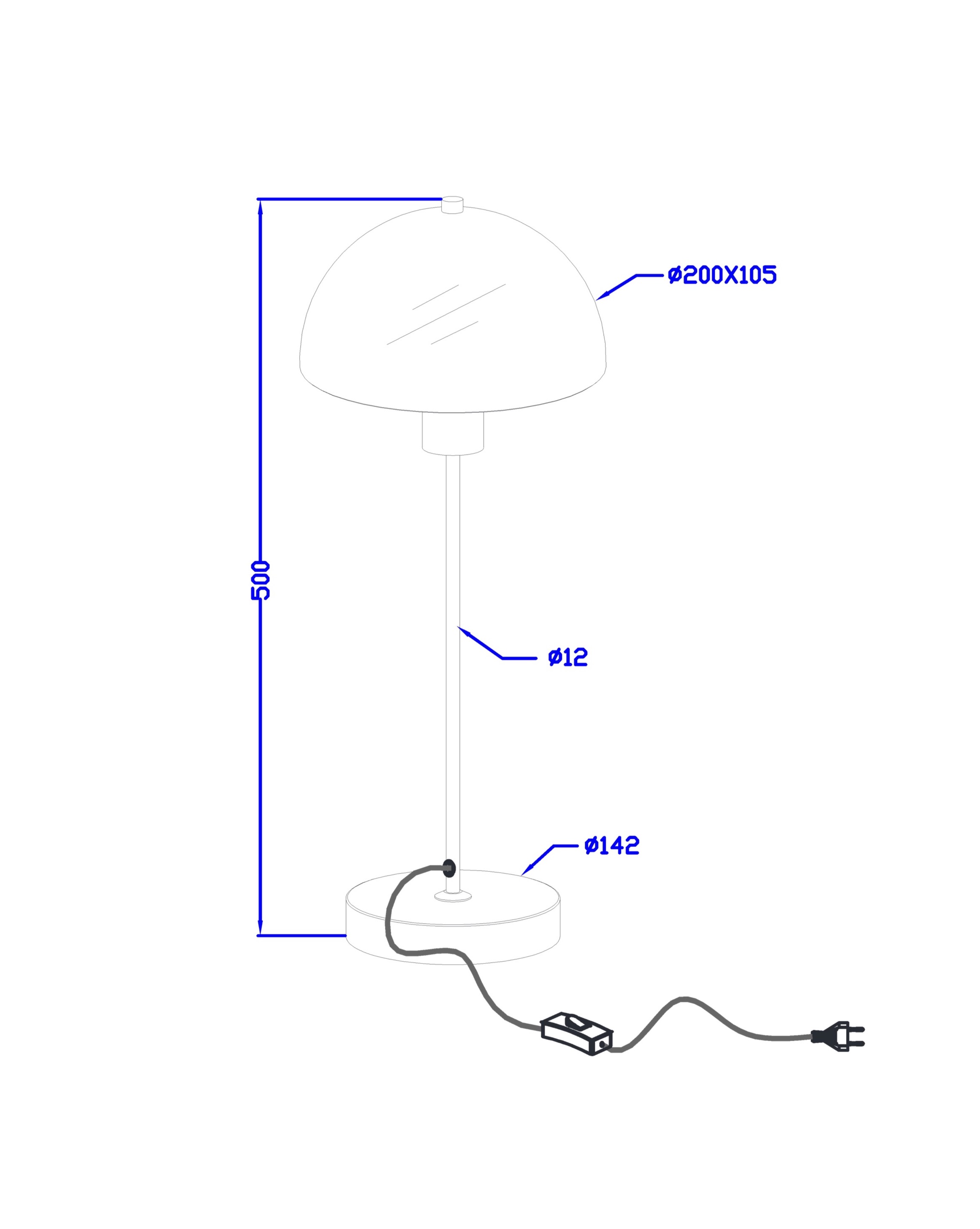 Herstal Vienda Bordslampa Apricot Crush