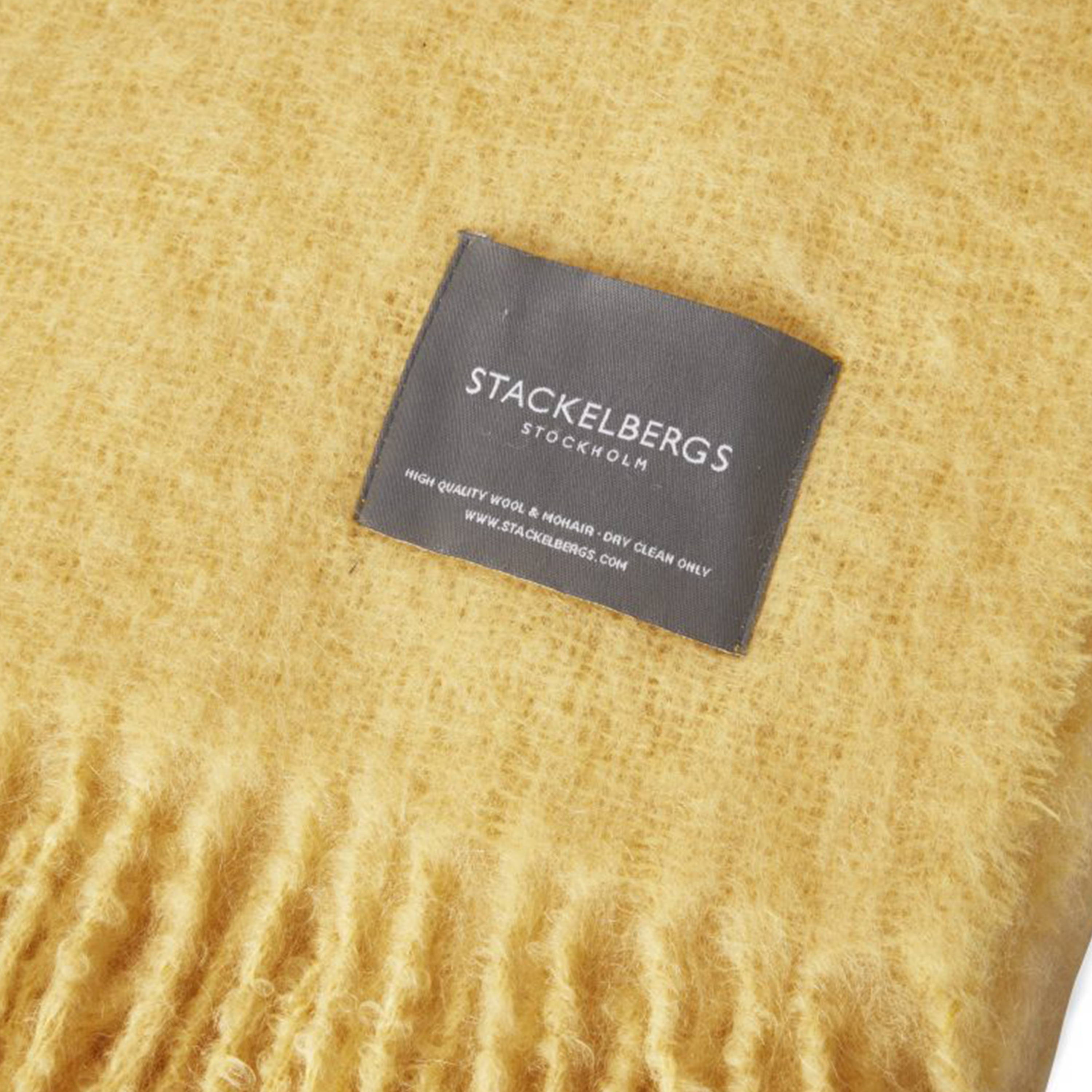 Stackelbergs Mohair Pledd Gylden Gul