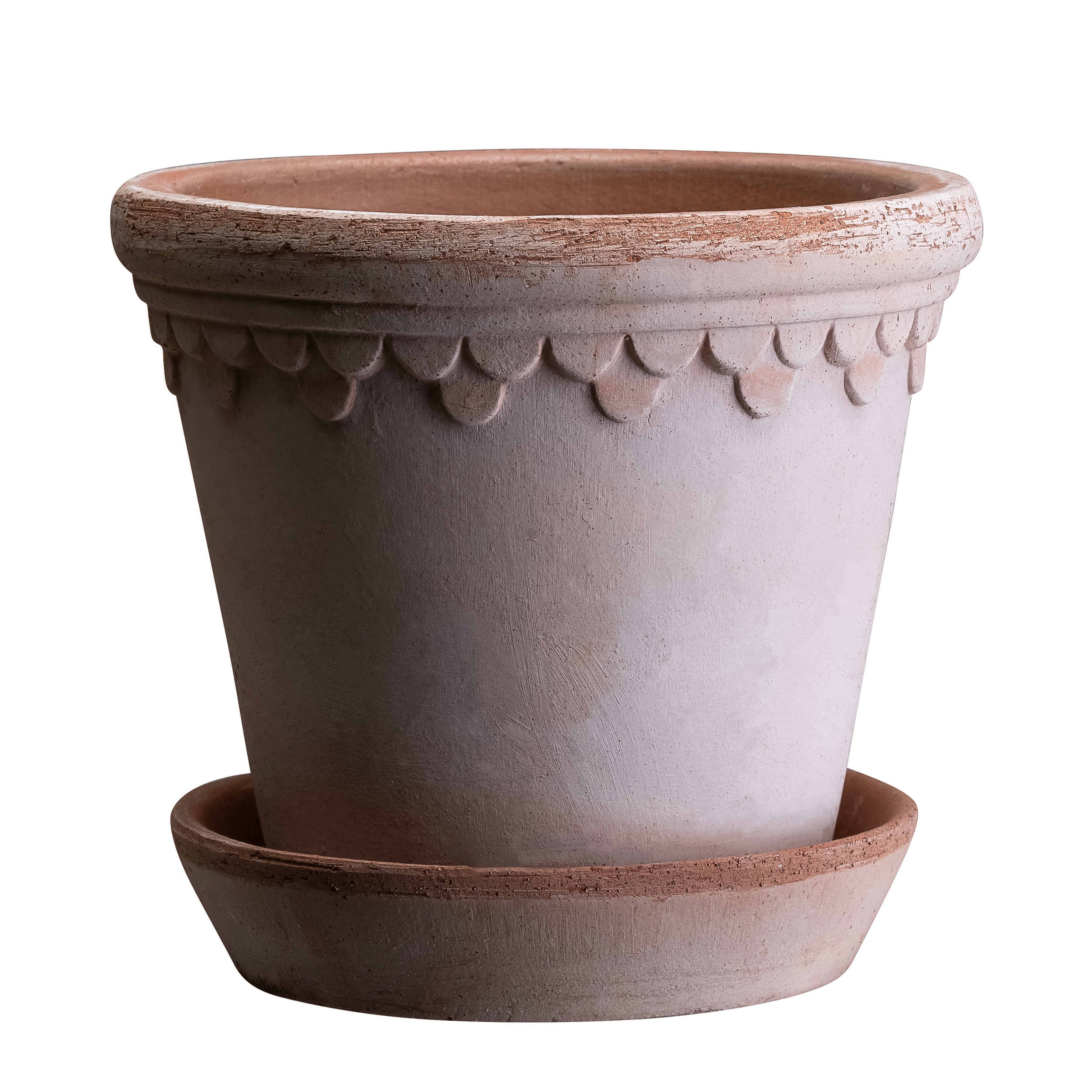 Københavner Kruka med fat Raw Rosa Terracotta Ø30