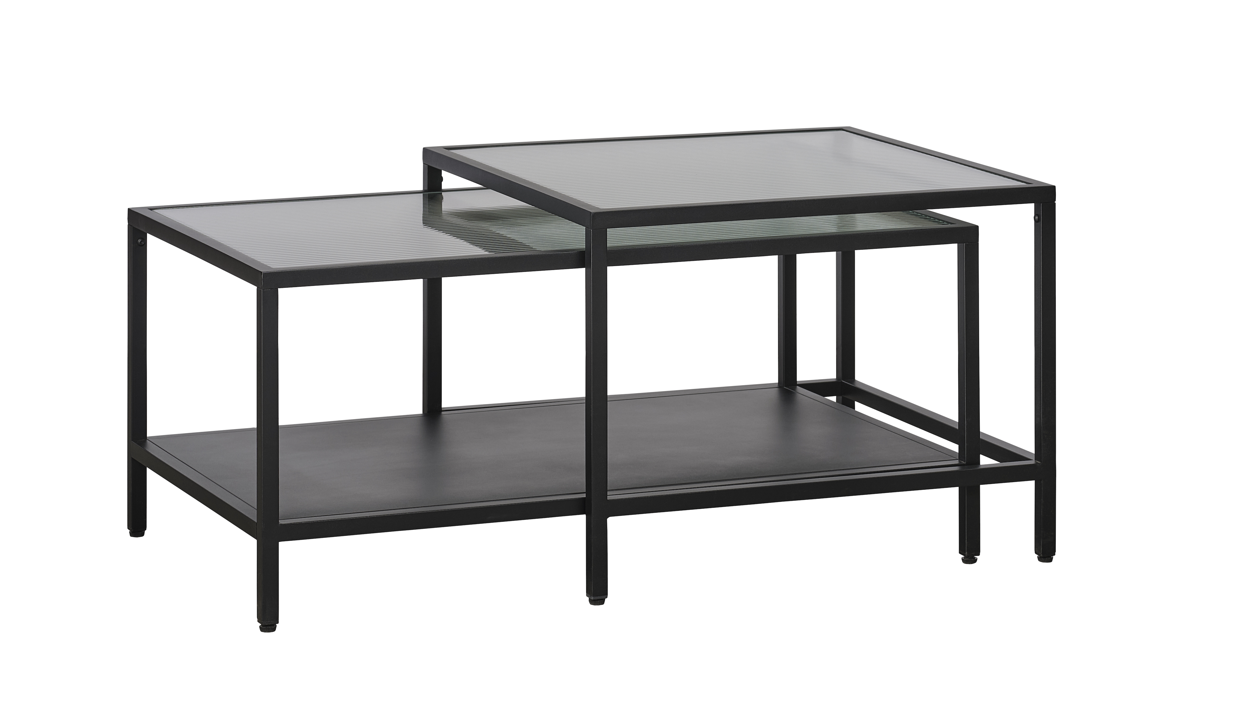 Nordic Home - Cora Couchtisch Schwarz Groß 2er-Pack