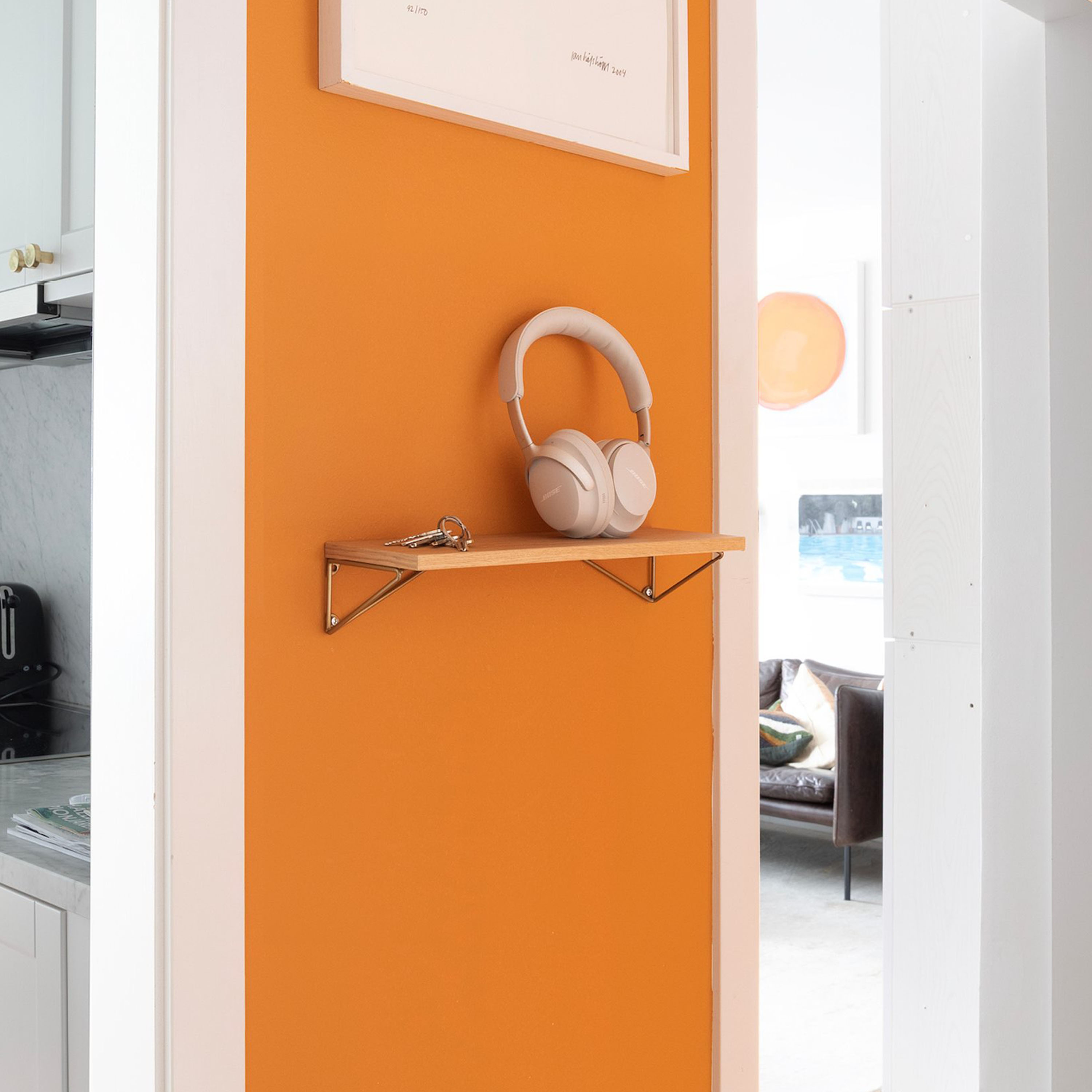 Maze Pythagoras Wall Shelf Natural Oak/Brass Matte XSmall