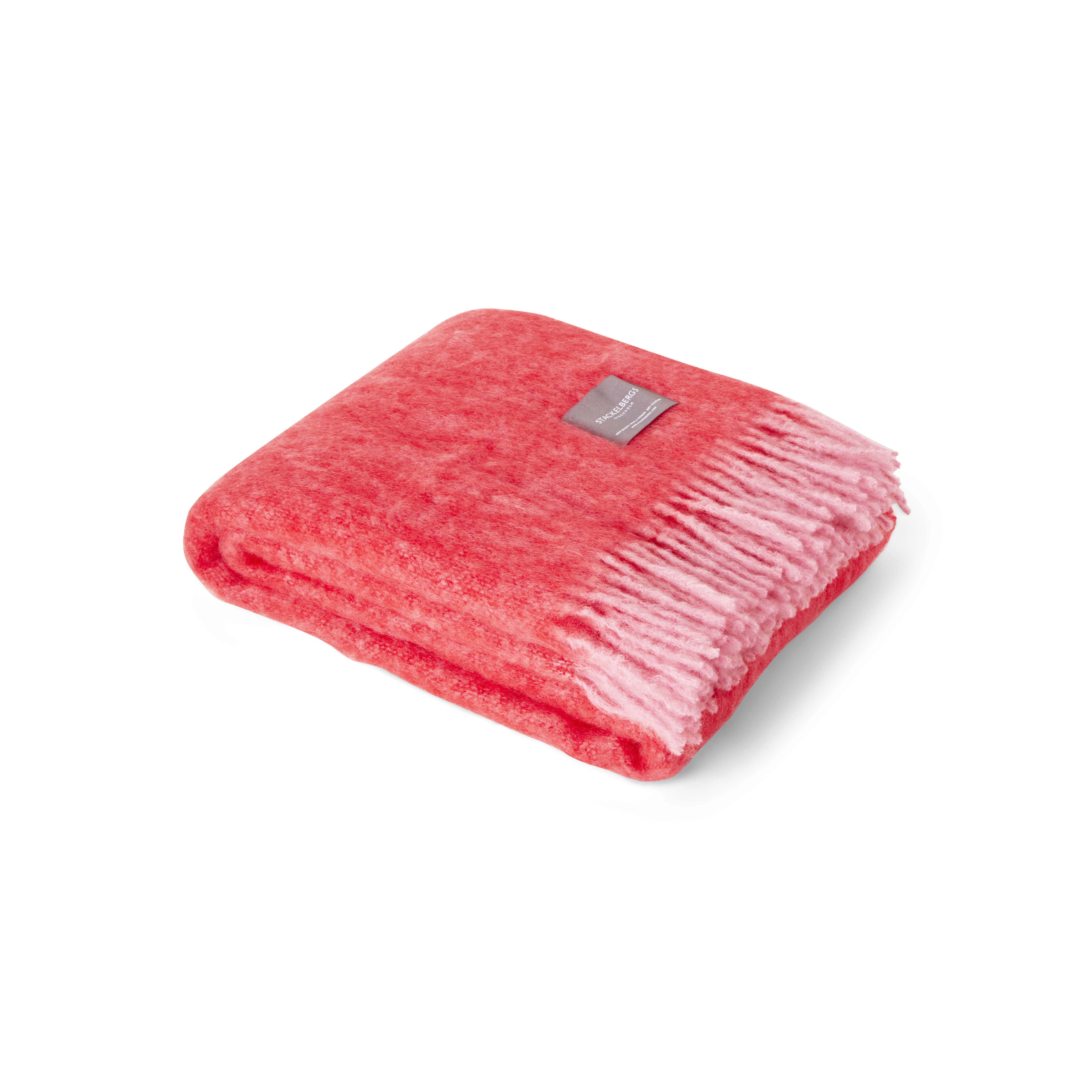 Stackelbergs - Mohair Torkkupeitto Pealgon & Red Melange Punainen - 70% Mohair, 25% Ull, 5% Nylon - Huovat
